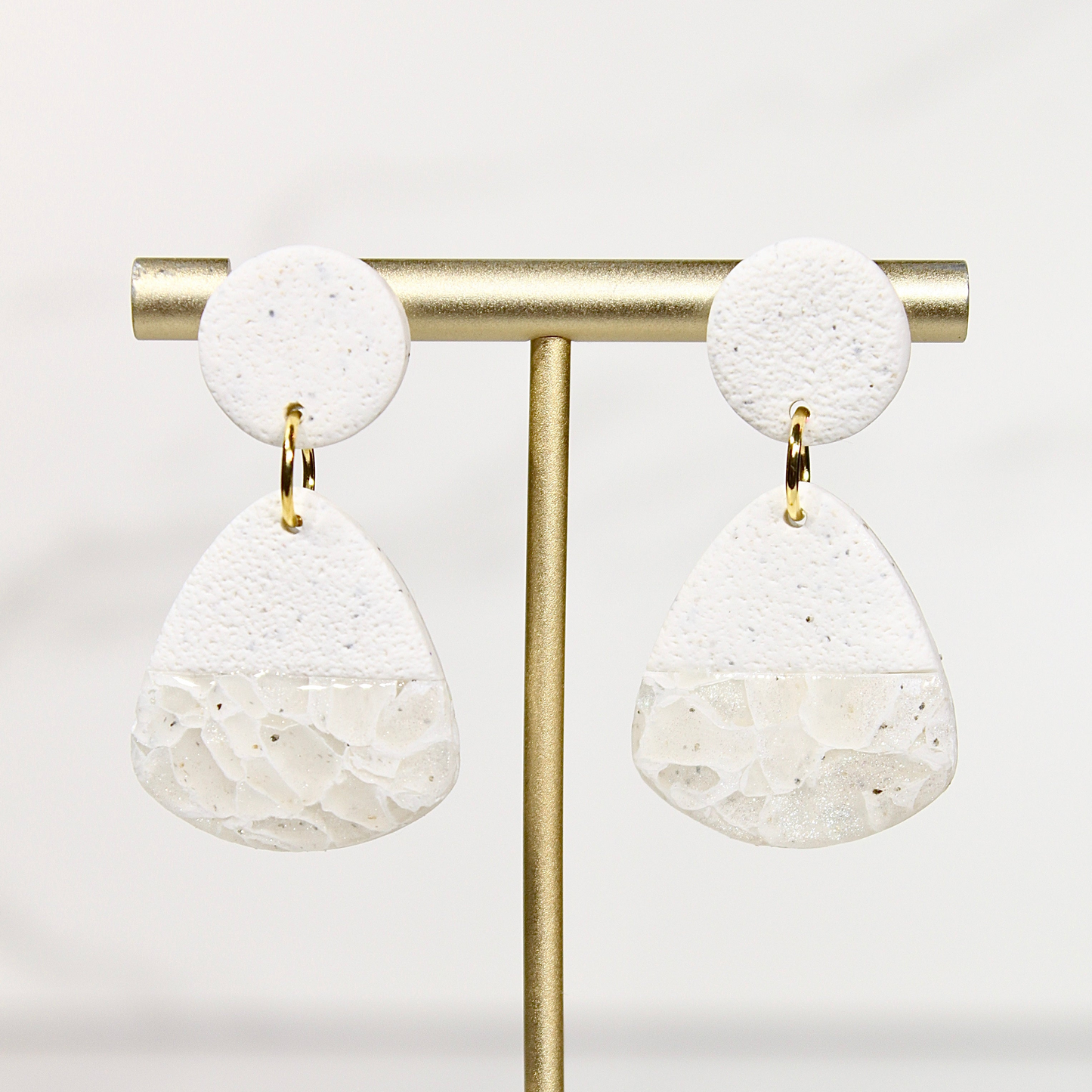Sorbet Marble Pearl Statement Earrings | Handmade Polymer Clay Earrings