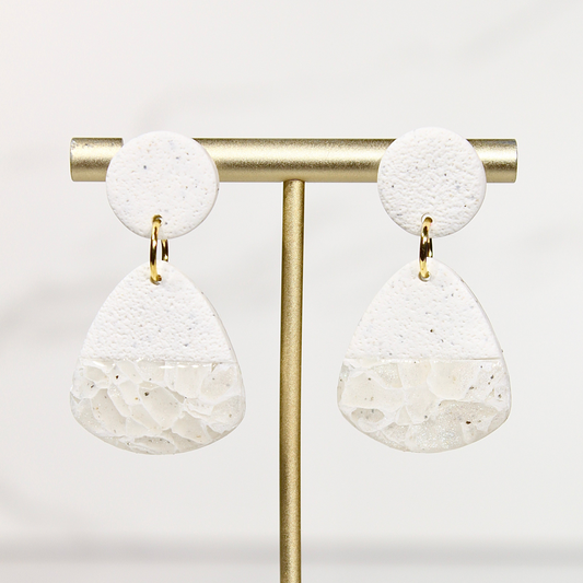Sorbet Marble Pearl Statement Earrings | Handmade Polymer Clay Earrings