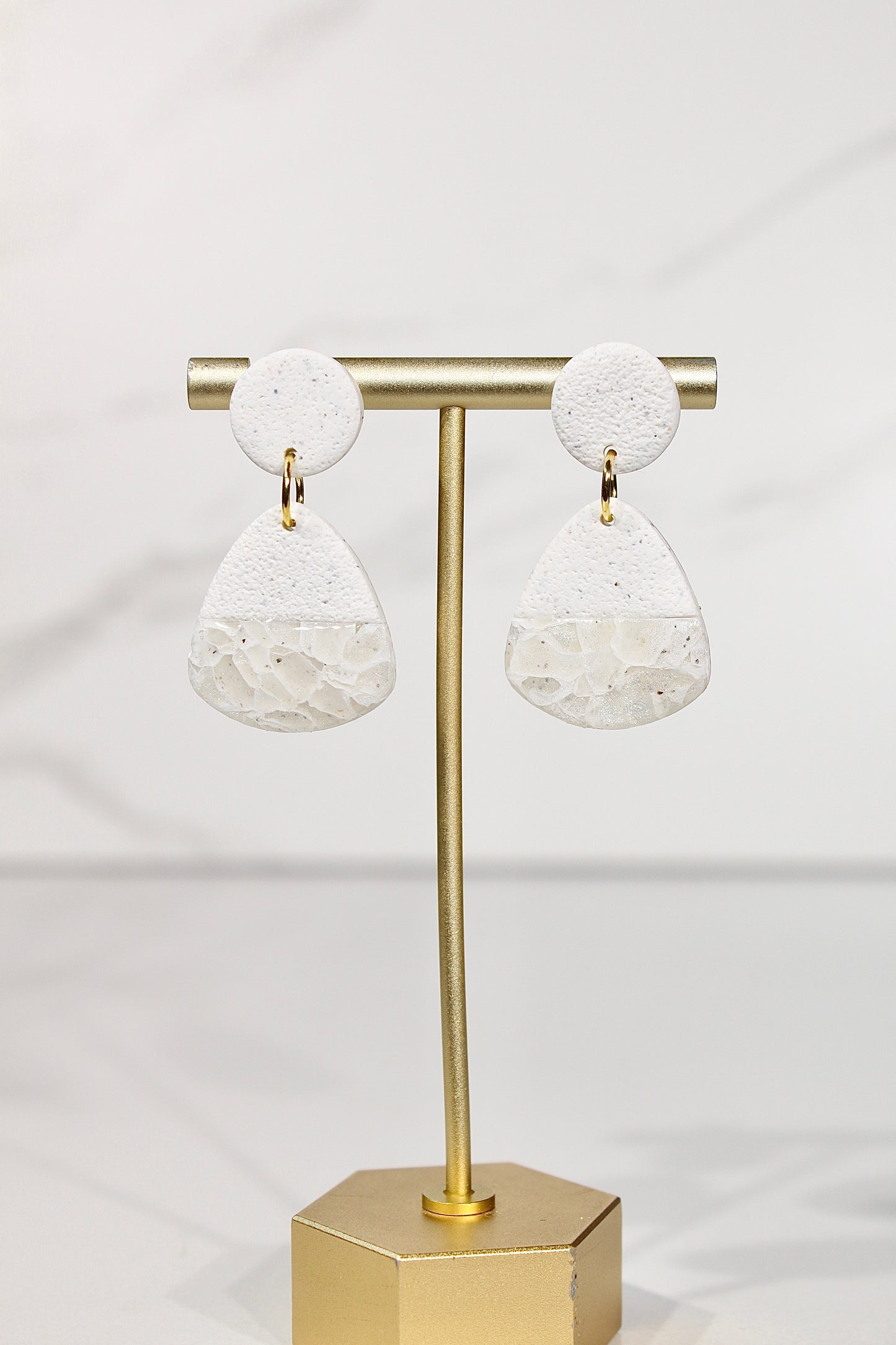 Sorbet Marble Pearl Statement Earrings | Handmade Polymer Clay Earrings