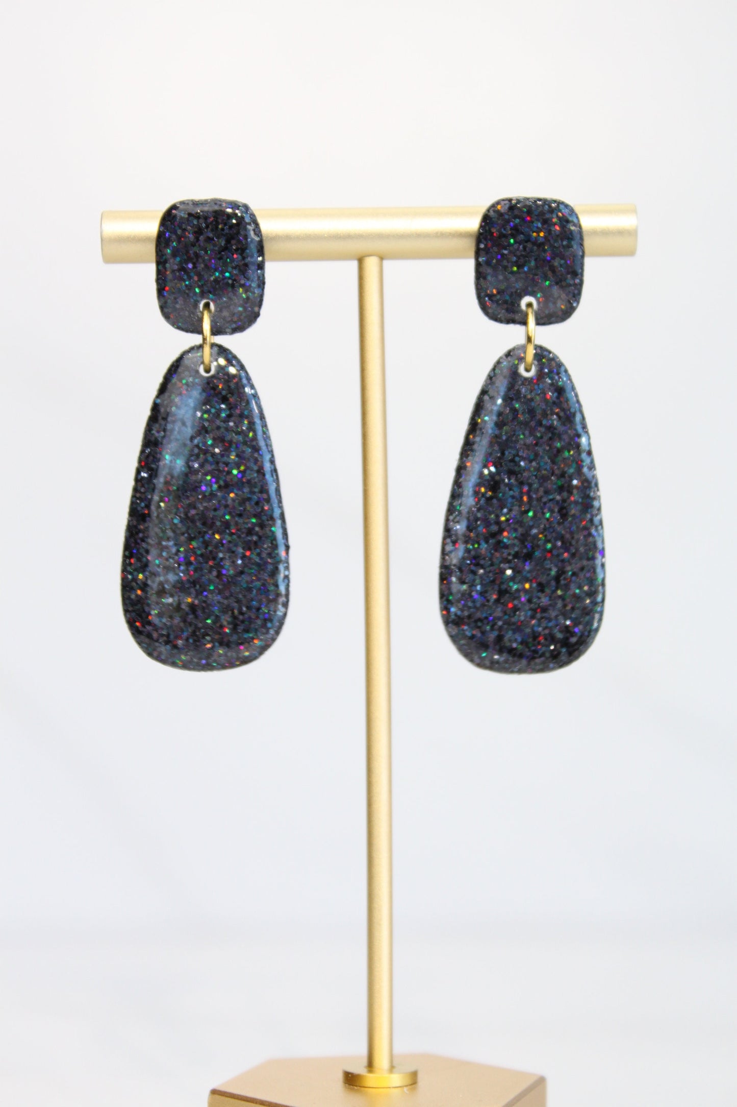 Clay Dangle Earrings - Geometric Modern Design, Handmade Lightweight Hypoallergenic Polymer Jewelry, Statement Accessory Multiple Colors