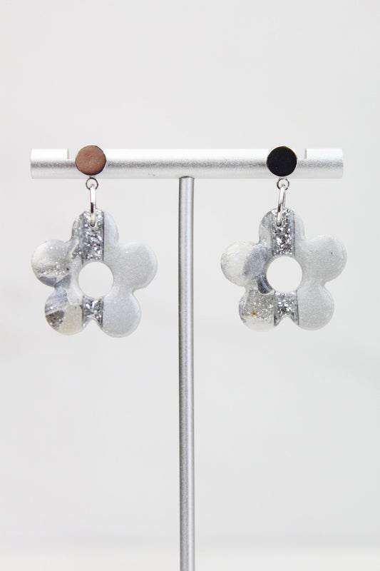 Clay Dangle Earrings - Geometric Modern Design, Handmade Lightweight Hypoallergenic Polymer Jewelry, Statement Accessory Multiple Colors