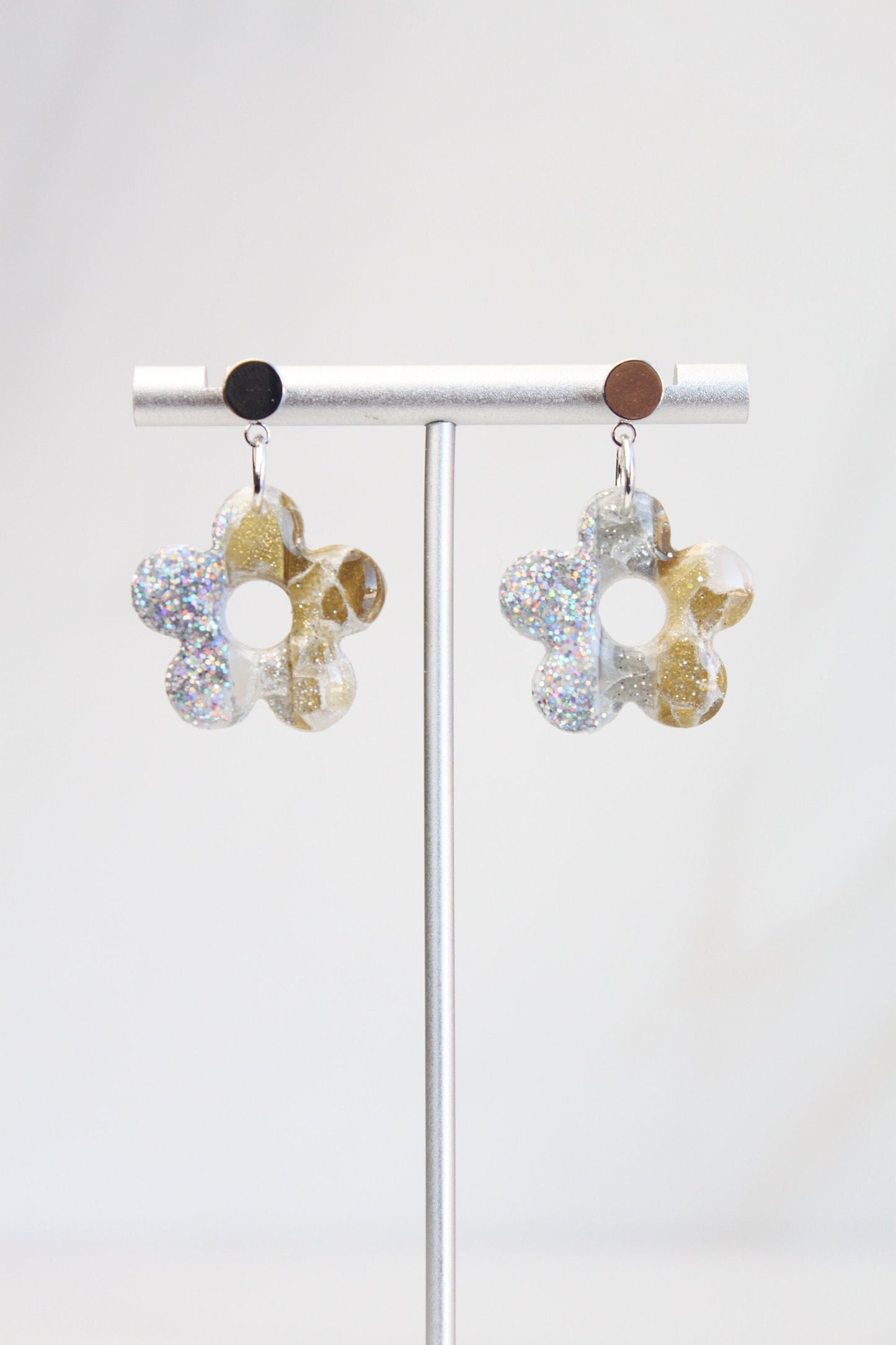 Clay Dangle Earrings - Geometric Modern Design, Handmade Lightweight Hypoallergenic Polymer Jewelry, Statement Accessory Multiple Colors