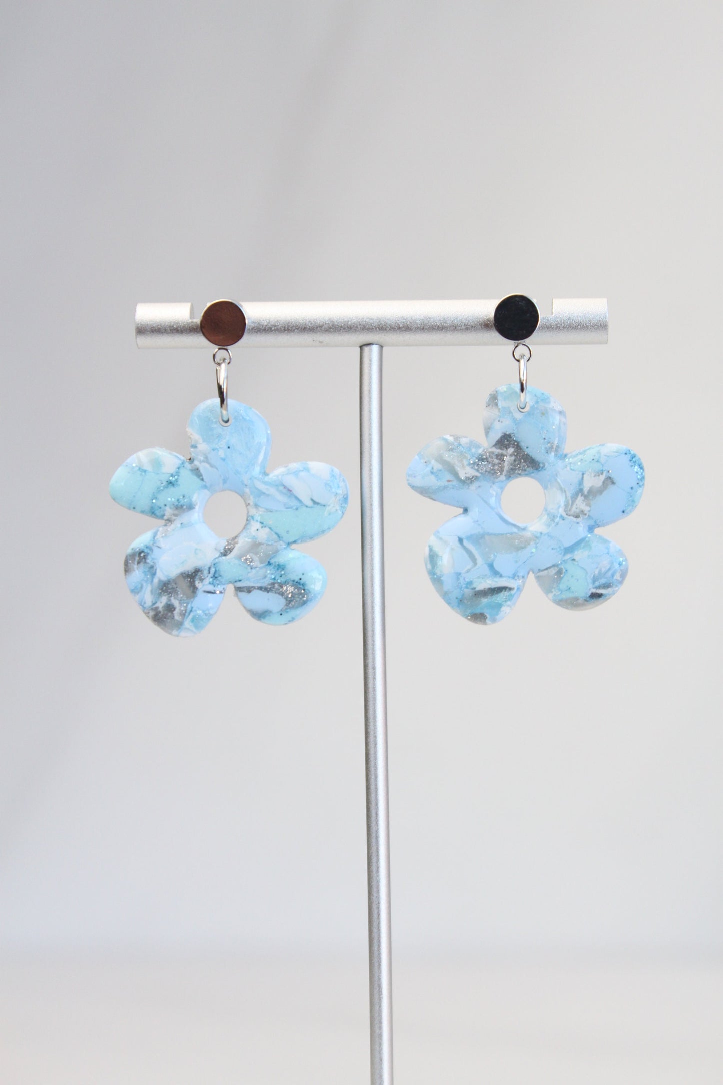 Clay Dangle Earrings - Geometric Modern Design, Handmade Lightweight Hypoallergenic Polymer Jewelry, Statement Accessory Multiple Colors