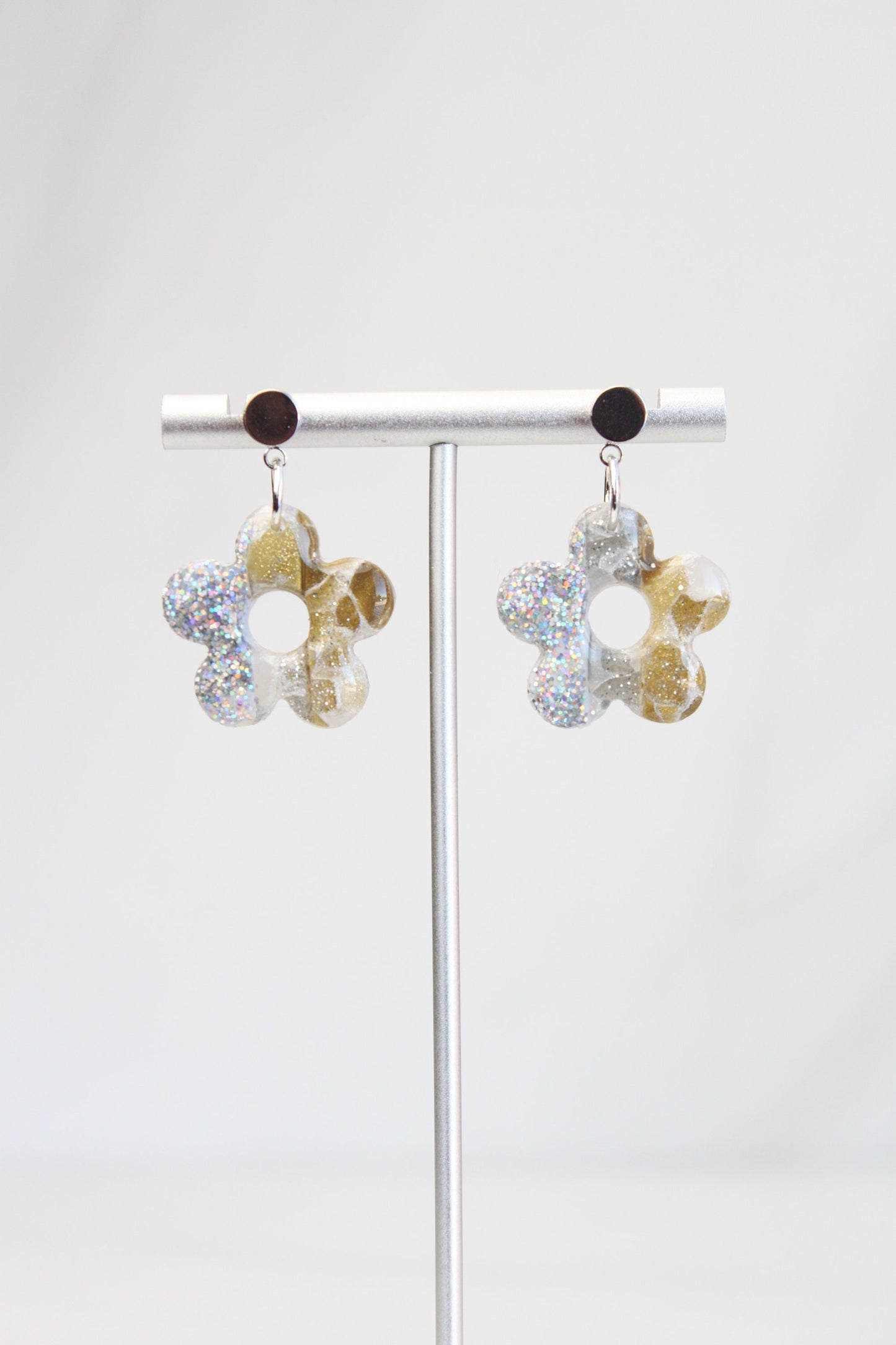 Clay Dangle Earrings - Geometric Modern Design, Handmade Lightweight Hypoallergenic Polymer Jewelry, Statement Accessory Multiple Colors