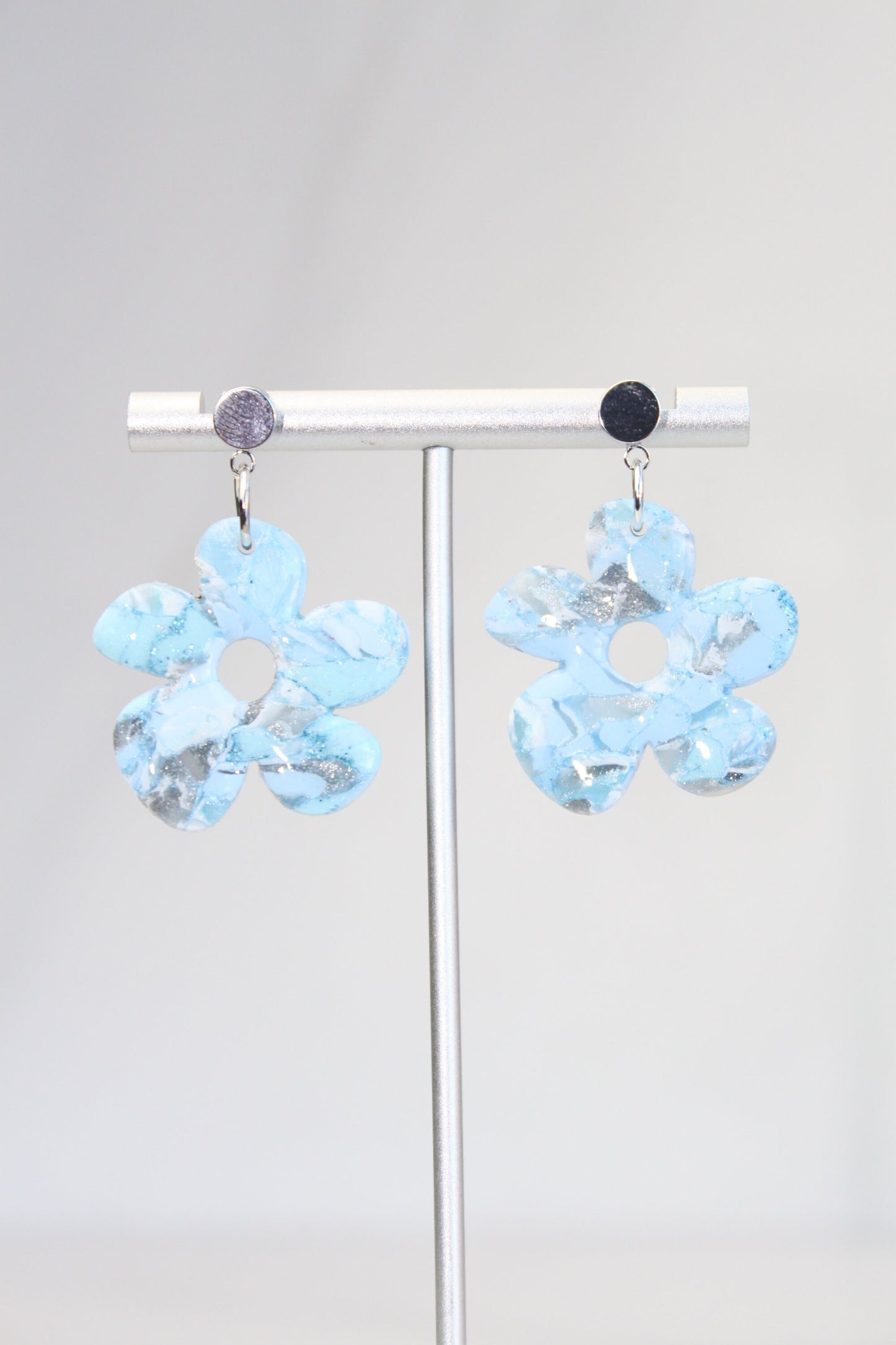 Clay Dangle Earrings - Geometric Modern Design, Handmade Lightweight Hypoallergenic Polymer Jewelry, Statement Accessory Multiple Colors