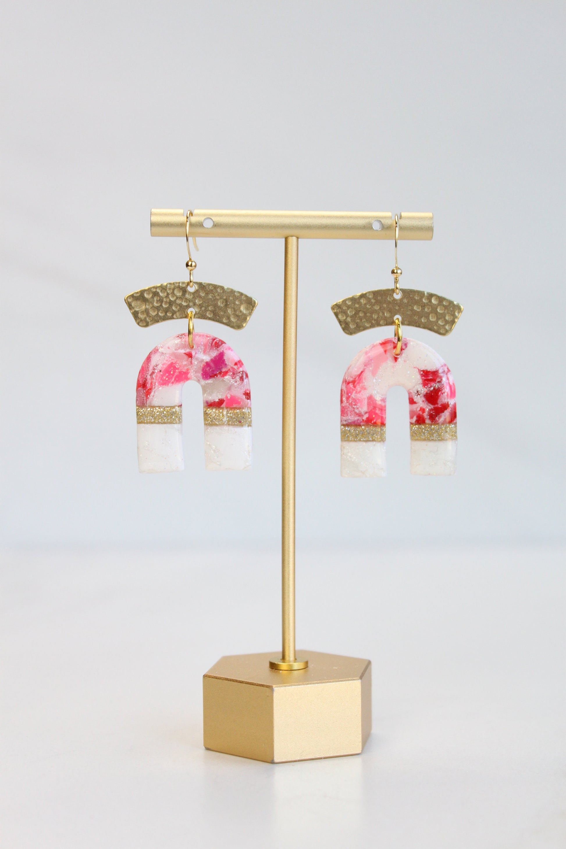 Clay Earrings - Clay Dangle Earrings, Handmade Lightweight Hypoallergenic Polymer Jewelry, Statement Accessory Multiple Colors