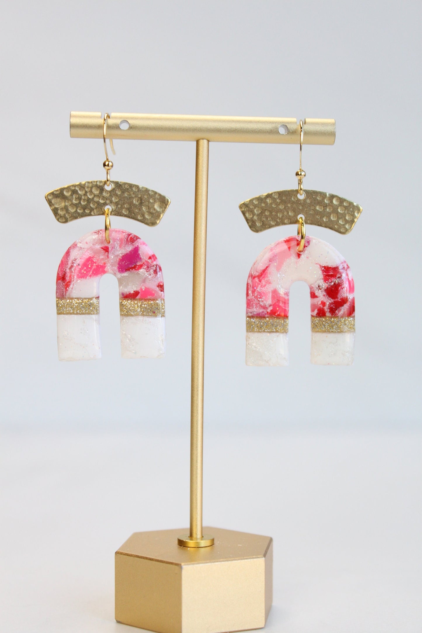 Clay Earrings - Clay Dangle Earrings, Handmade Lightweight Hypoallergenic Polymer Jewelry, Statement Accessory Multiple Colors