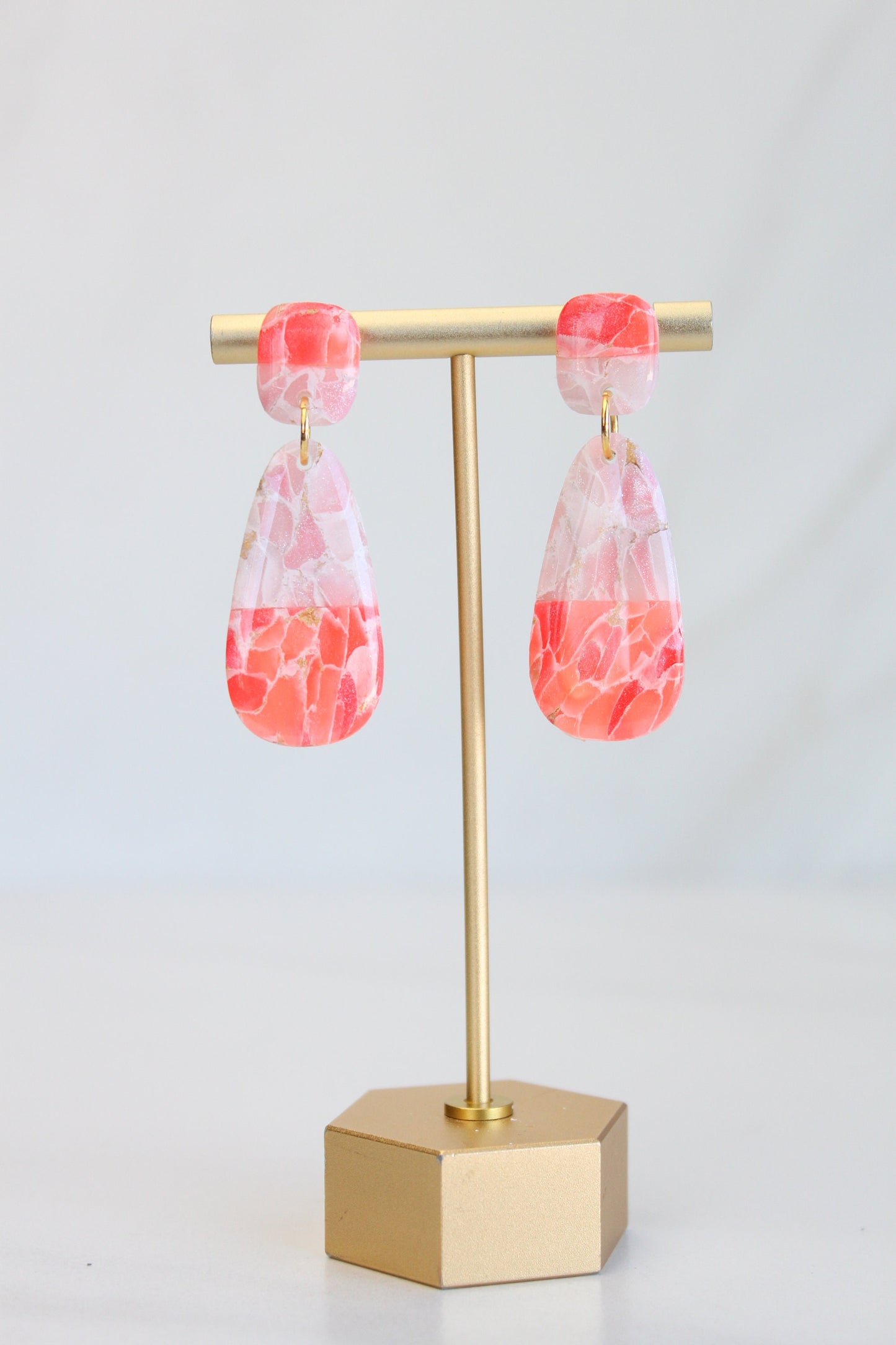 Polymer Clay Earrings - Clay Dangle Earrings, Handmade Lightweight Hypoallergenic Polymer Jewelry, Statement Accessory Multiple Colors