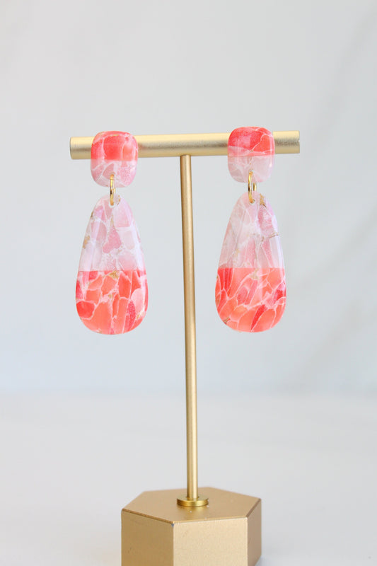 Polymer Clay Earrings - Clay Dangle Earrings, Handmade Lightweight Hypoallergenic Polymer Jewelry, Statement Accessory Multiple Colors