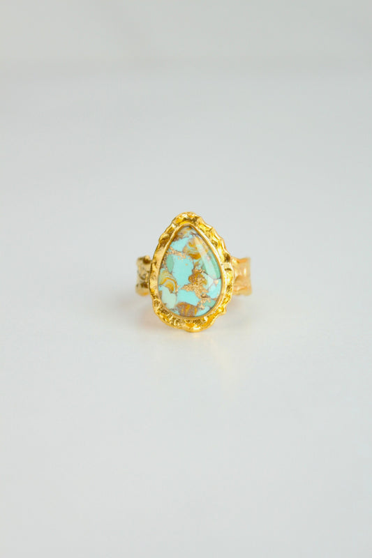 Gold Plated Adjustable Ring, Multi-color ring, Clay Ring, Boho Ring, Gift Jewelry, Birthday Gift, Gift for Her, Women Jewelry, Mother Gift