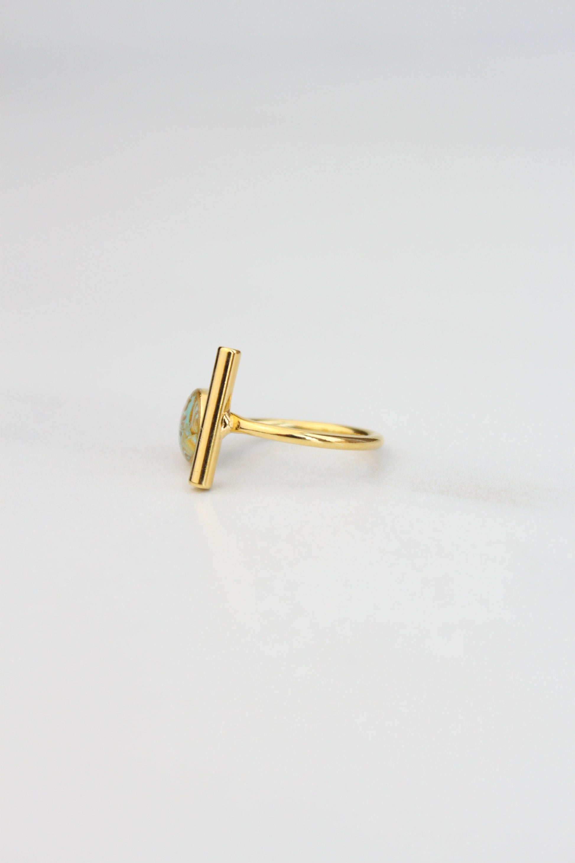 Gold Plated Adjustable Ring, Multi-color ring, Clay Ring, Boho Ring, Gift Jewelry, Birthday Gift, Gift for Her, Women Jewelry, Mother Gift