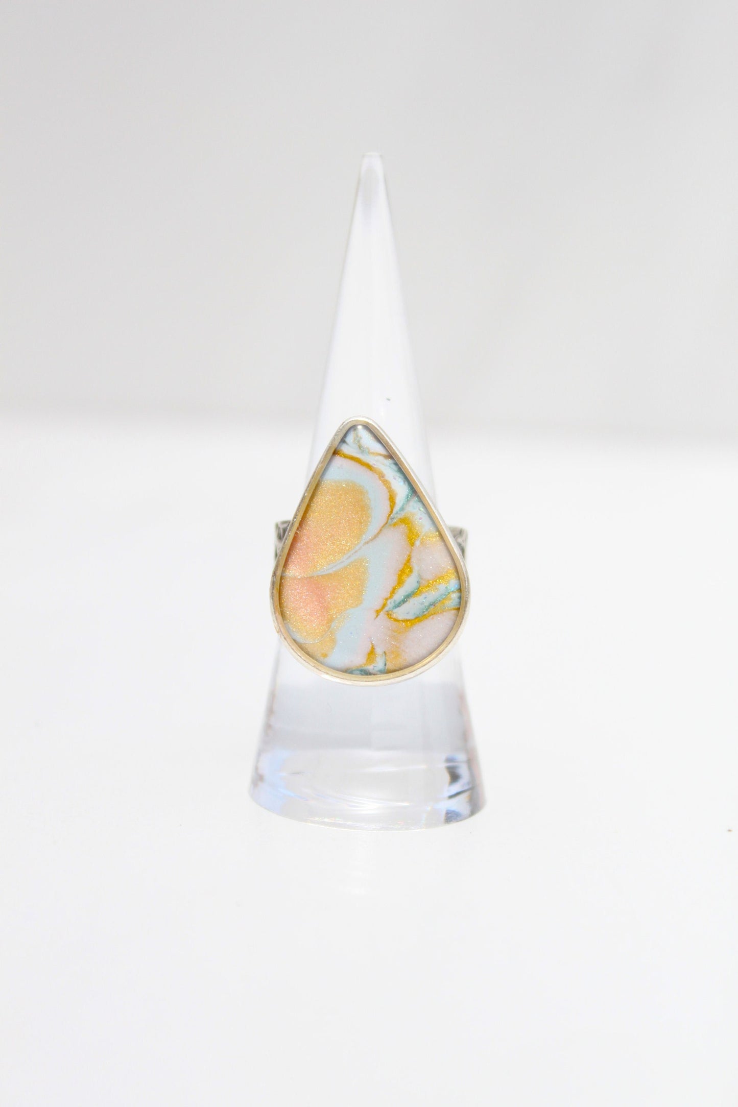 Silver Plated Adjustable Ring, Multi-color ring, Clay Ring, Boho Ring, Gift Jewelry, Birthday Gift, Gift for Her, Women Jewelry, Mother Gift