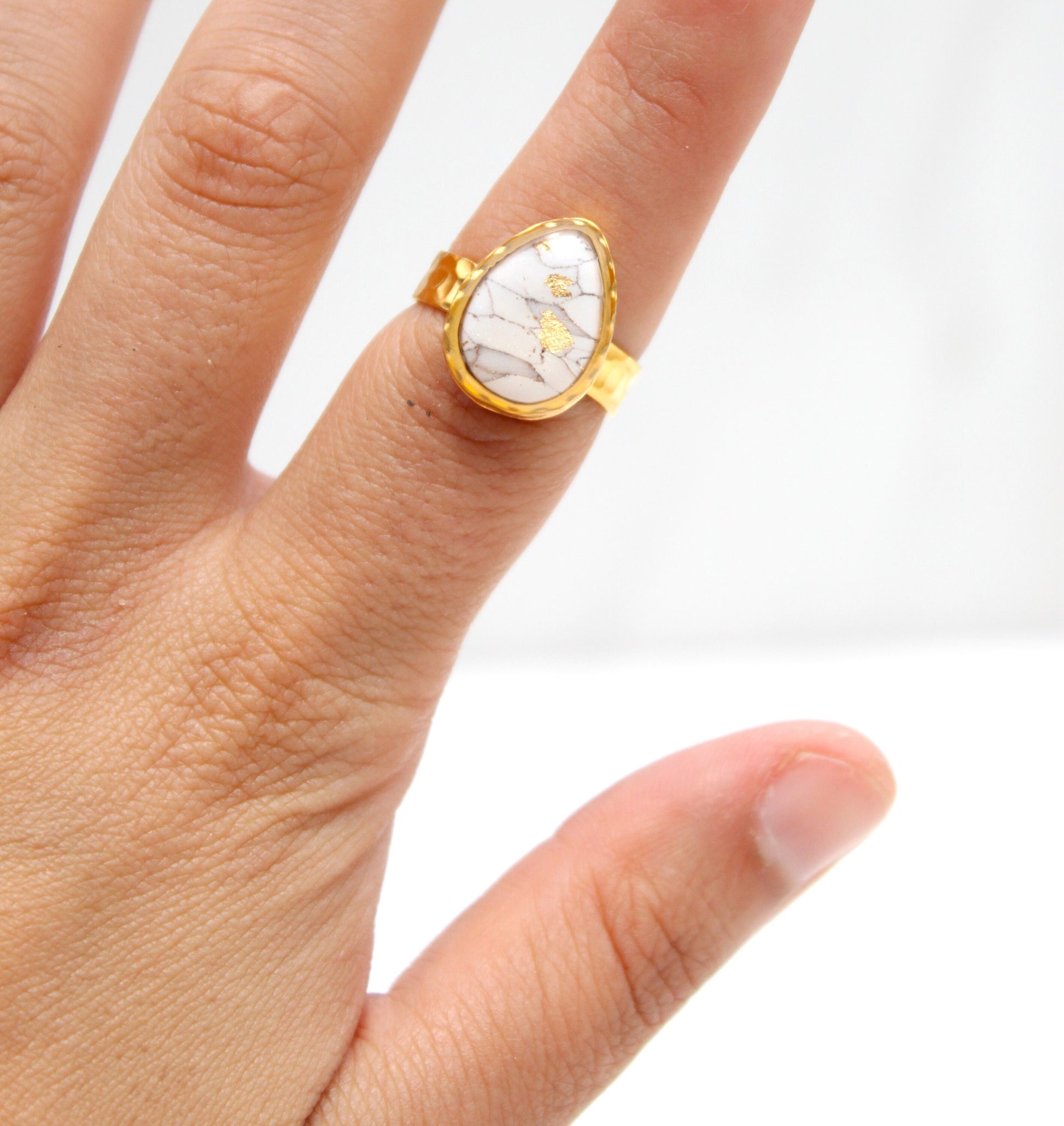 Gold Plated Adjustable Ring, Multi-color ring, Clay Ring, Boho Ring, Gift Jewelry, Birthday Gift, Gift for Her, Women Jewelry, Mother Gift