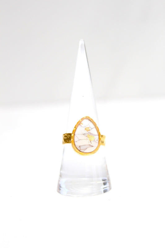 Gold Plated Adjustable Ring, Multi-color ring, Clay Ring, Boho Ring, Gift Jewelry, Birthday Gift, Gift for Her, Women Jewelry, Mother Gift