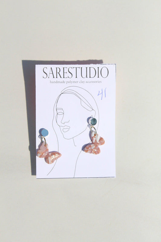 Clay Dangle Earrings - Geometric Modern Design, Handmade Lightweight Hypoallergenic Polymer Jewelry, Statement Accessory Multiple Colors