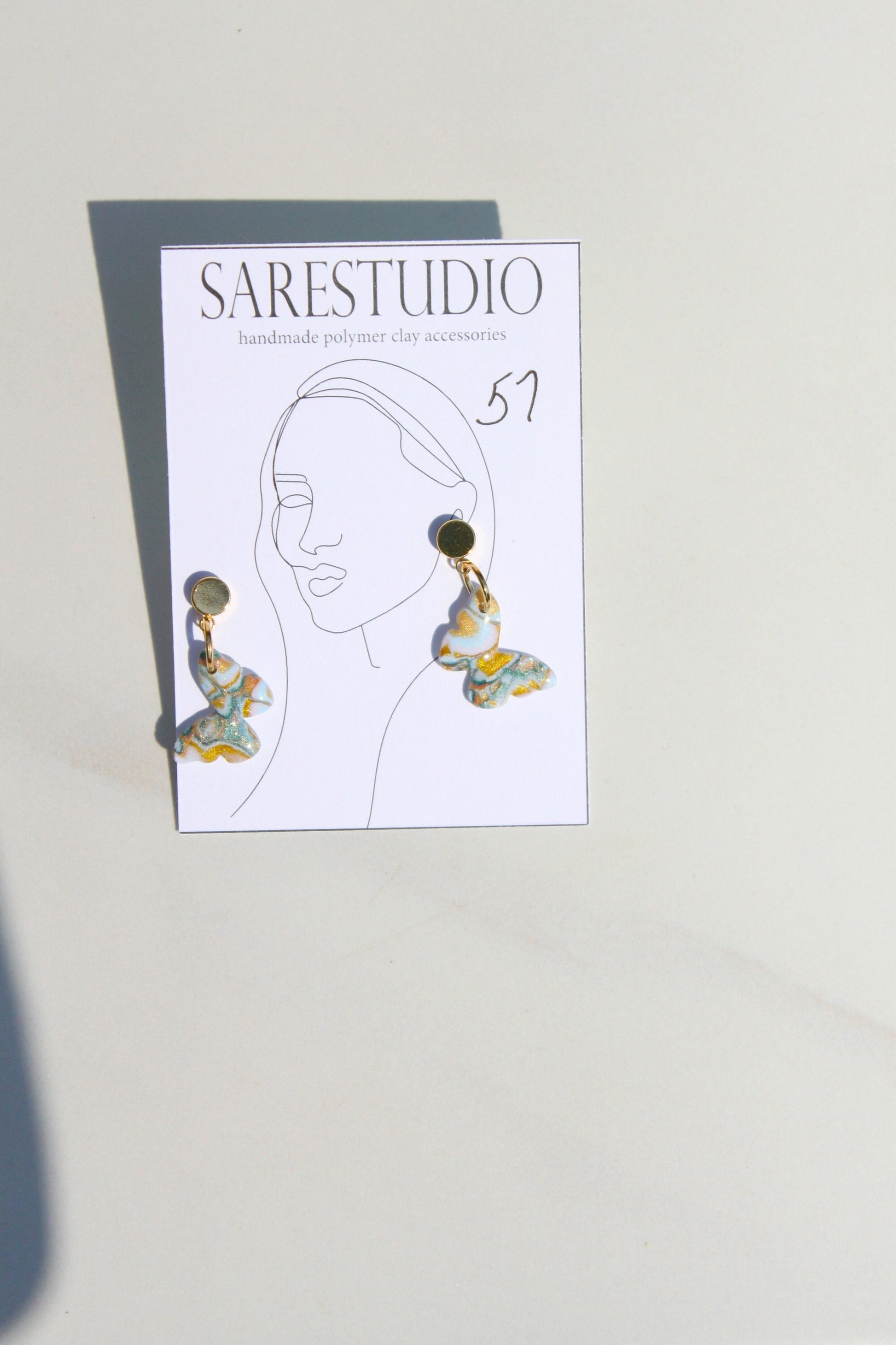 Clay Dangle Earrings - Geometric Modern Design, Handmade Lightweight Hypoallergenic Polymer Jewelry, Statement Accessory Multiple Colors