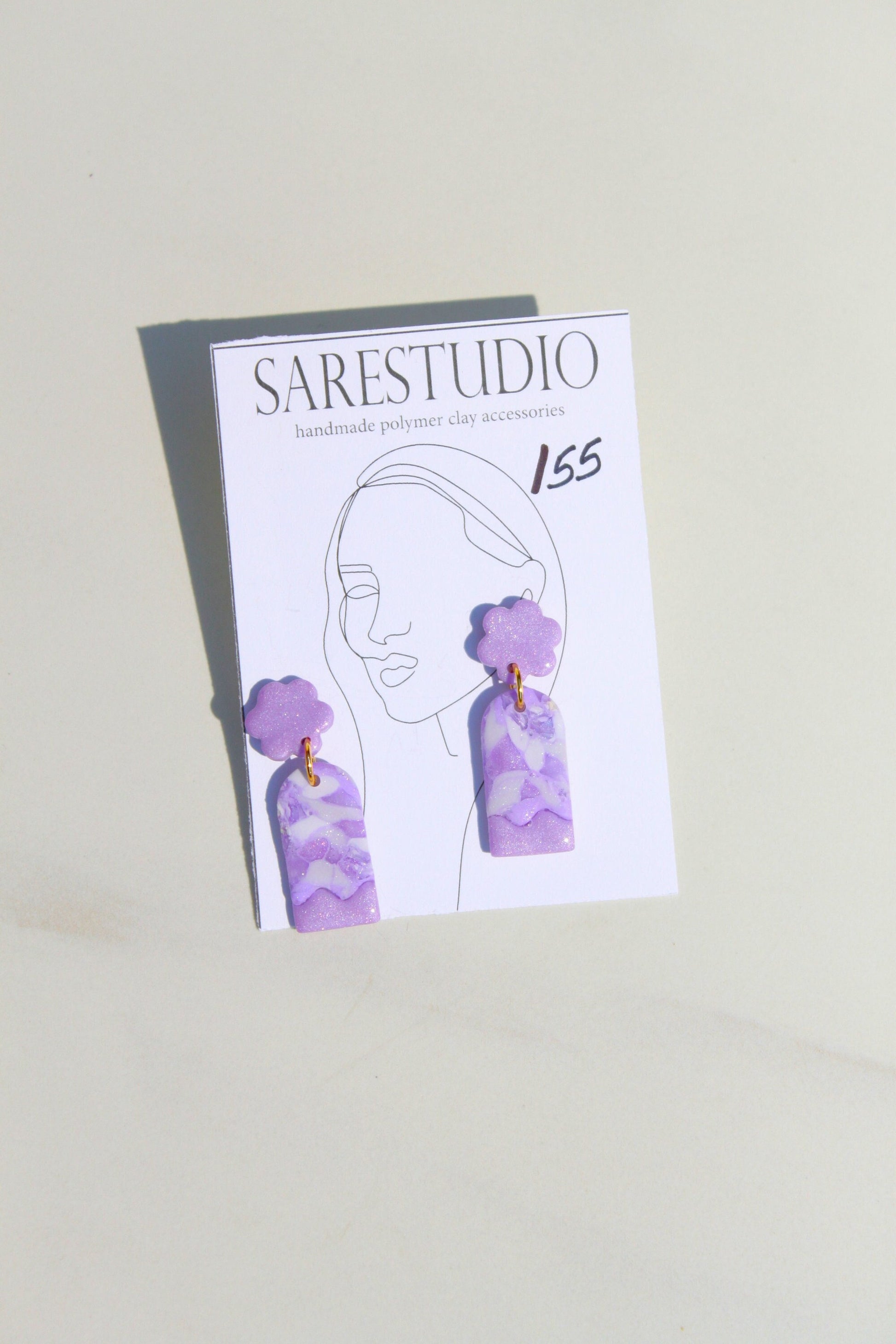 Clay Dangle Earrings - Geometric Modern Design, Handmade Lightweight Hypoallergenic Polymer Jewelry, Statement Accessory Multiple Colors