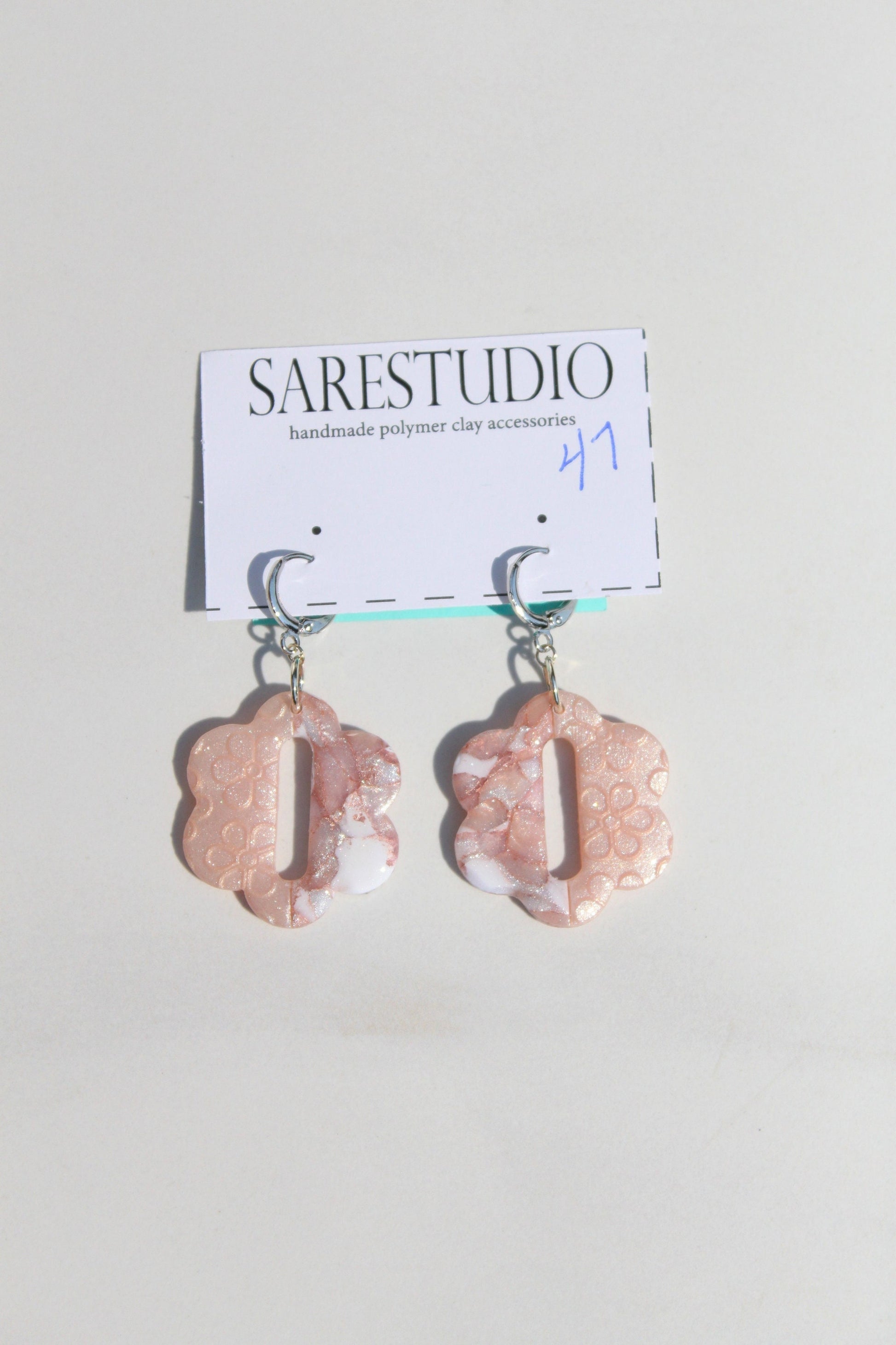 Clay Dangle Earrings - Geometric Modern Design, Handmade Lightweight Hypoallergenic Polymer Jewelry, Statement Accessory Multiple Colors