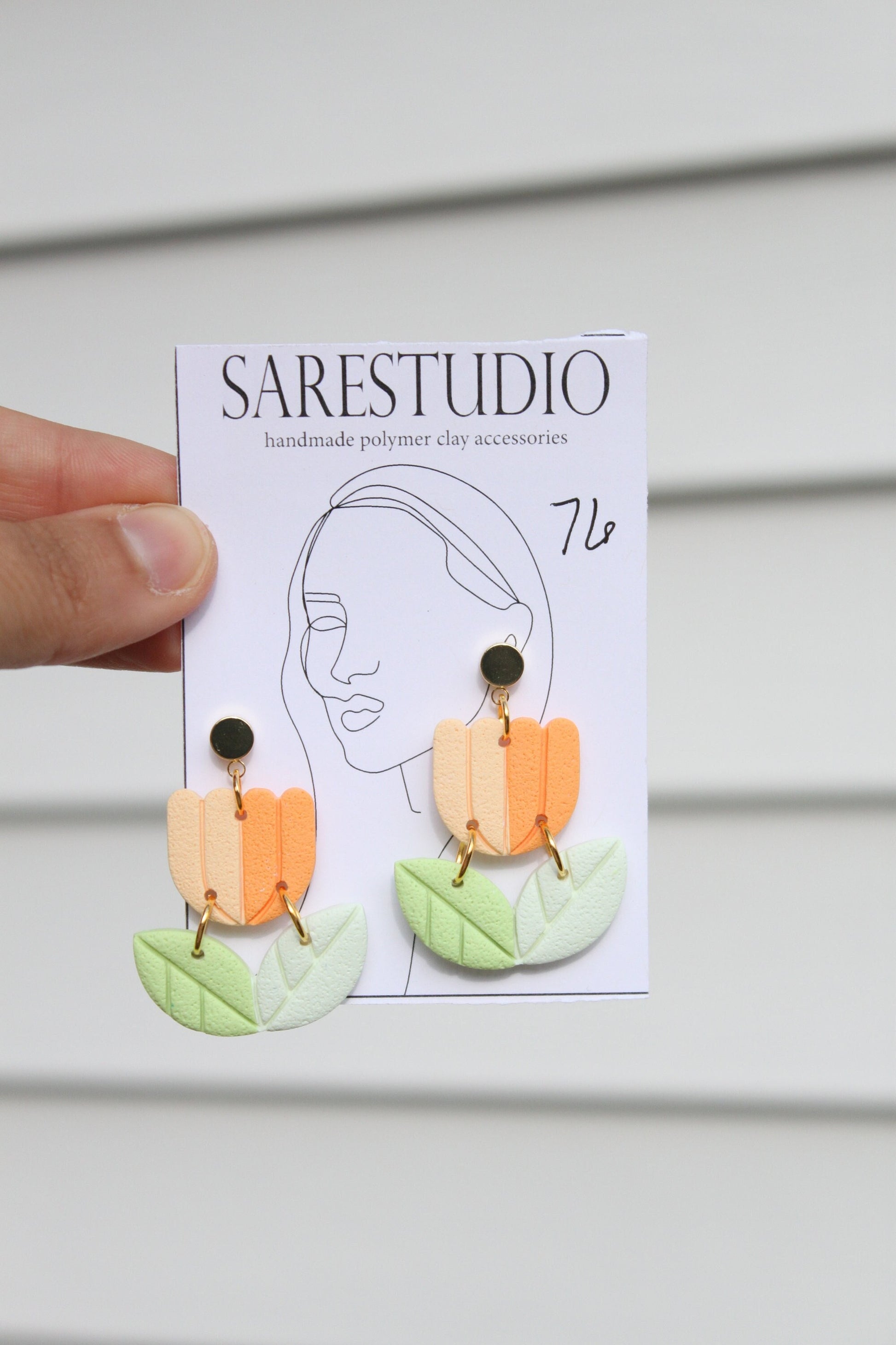 Flower Clay Earrings