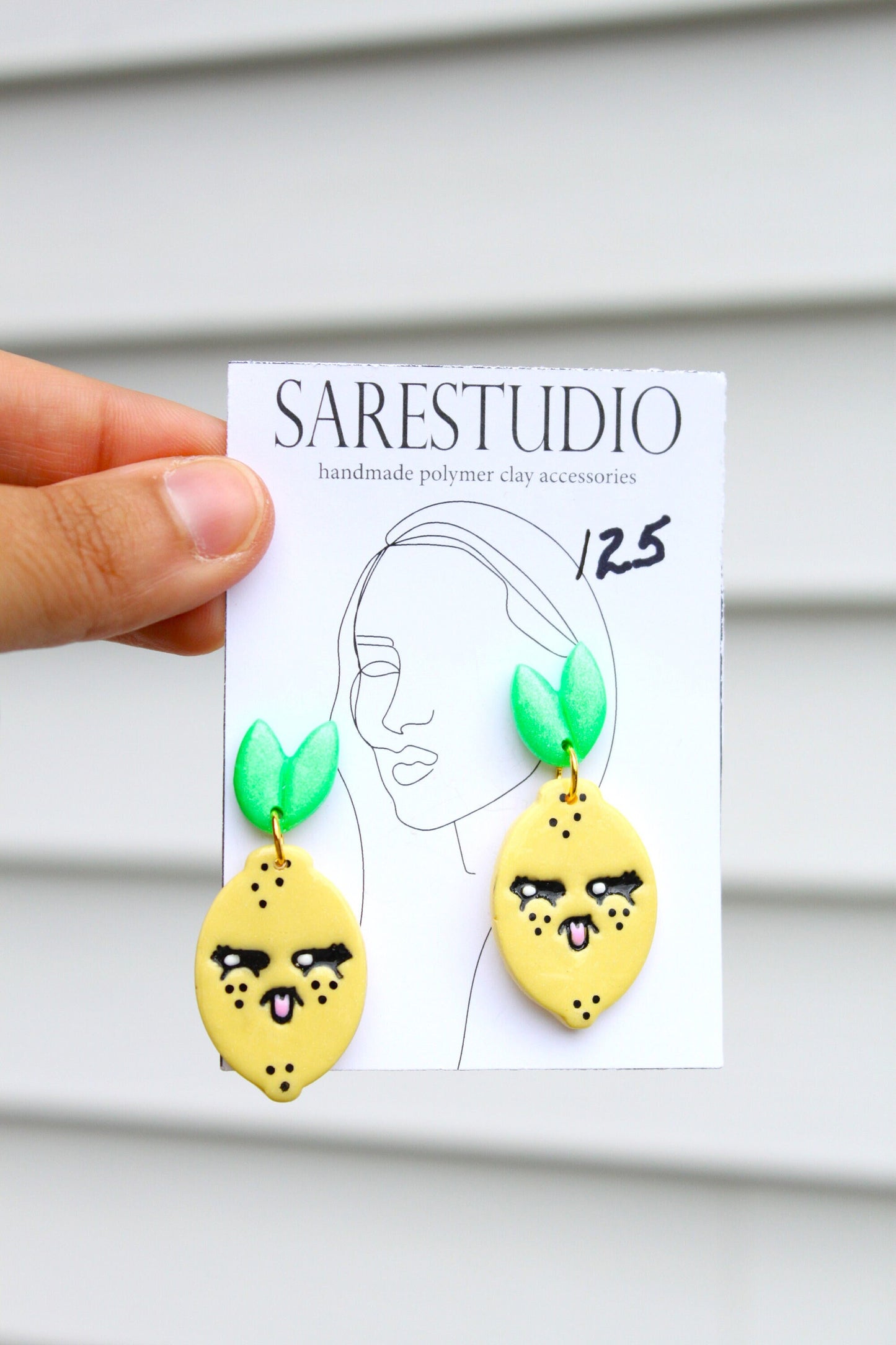 Sour Lemon Clay Earrings