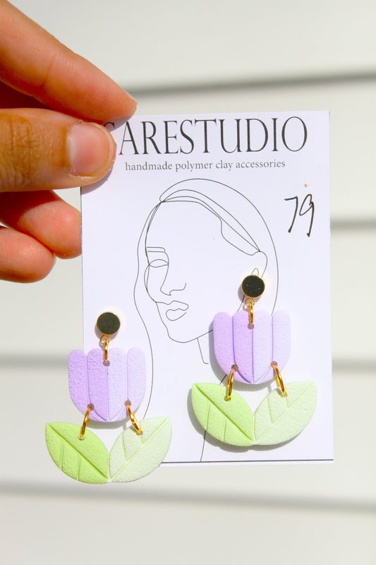 Flower Clay Earrings