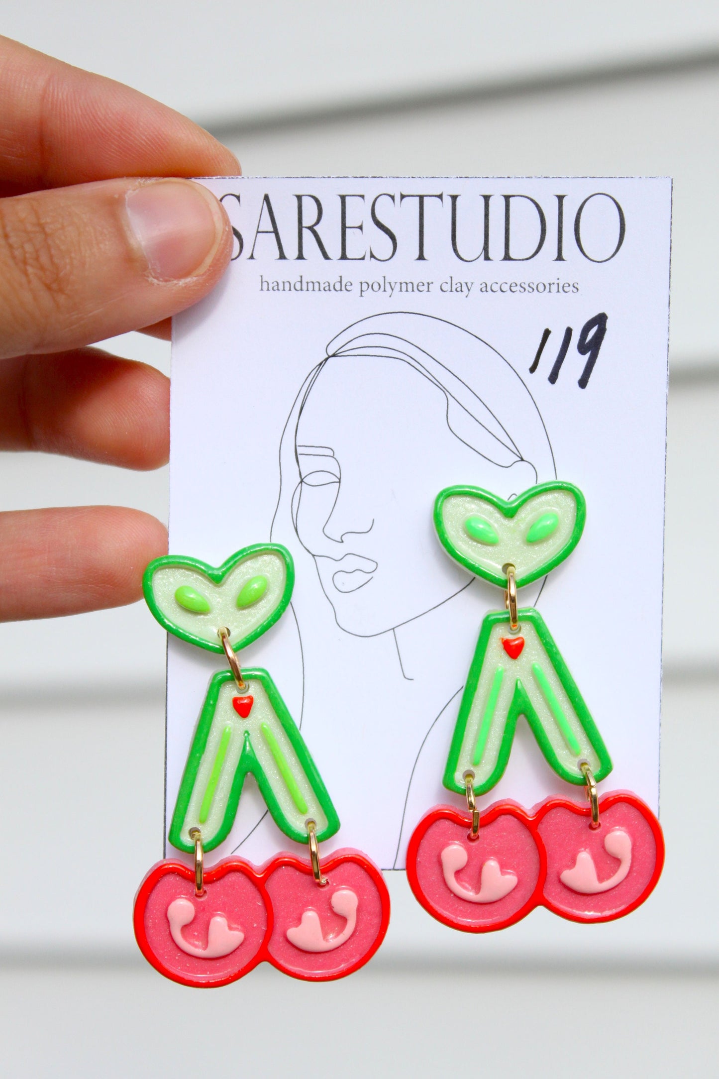 Cherry Clay Earrings