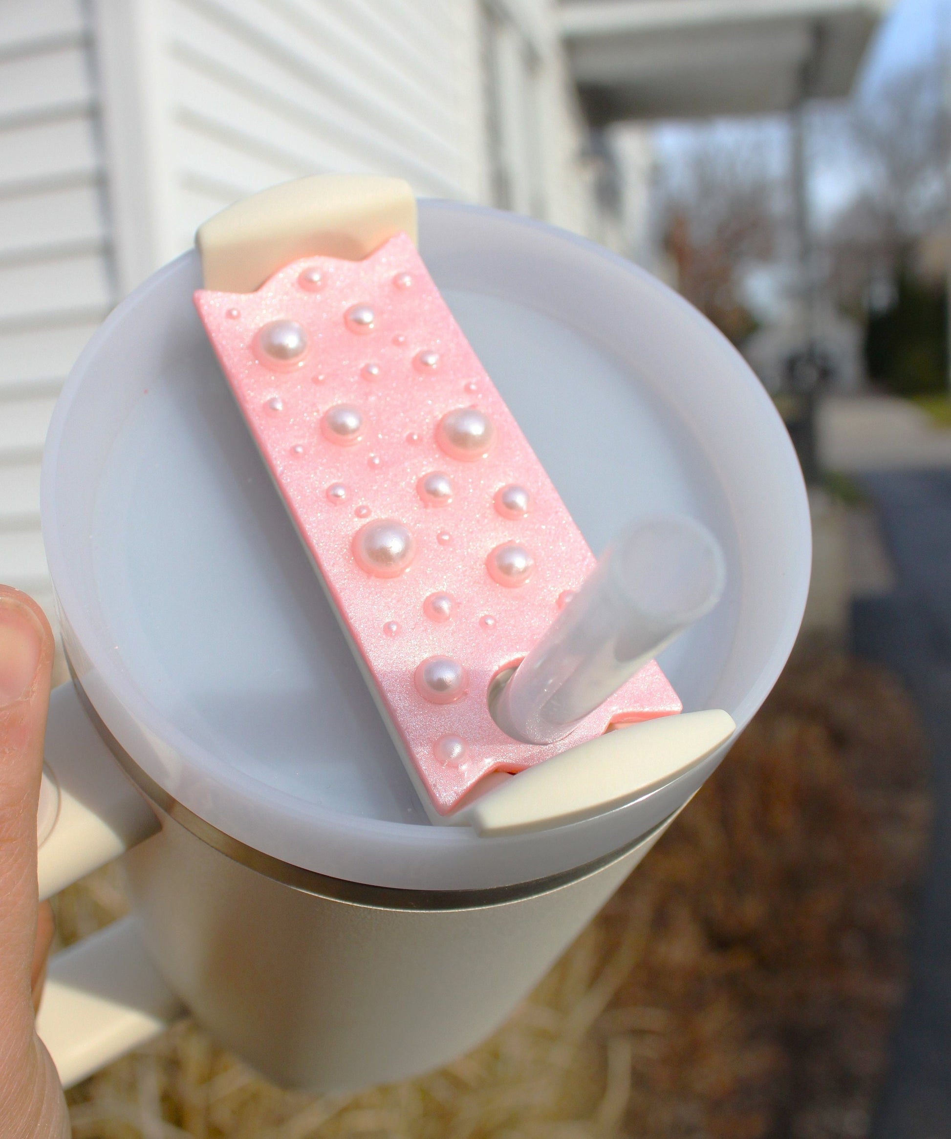 40oz/30oz Pink Pearl Clay Stanley Topper