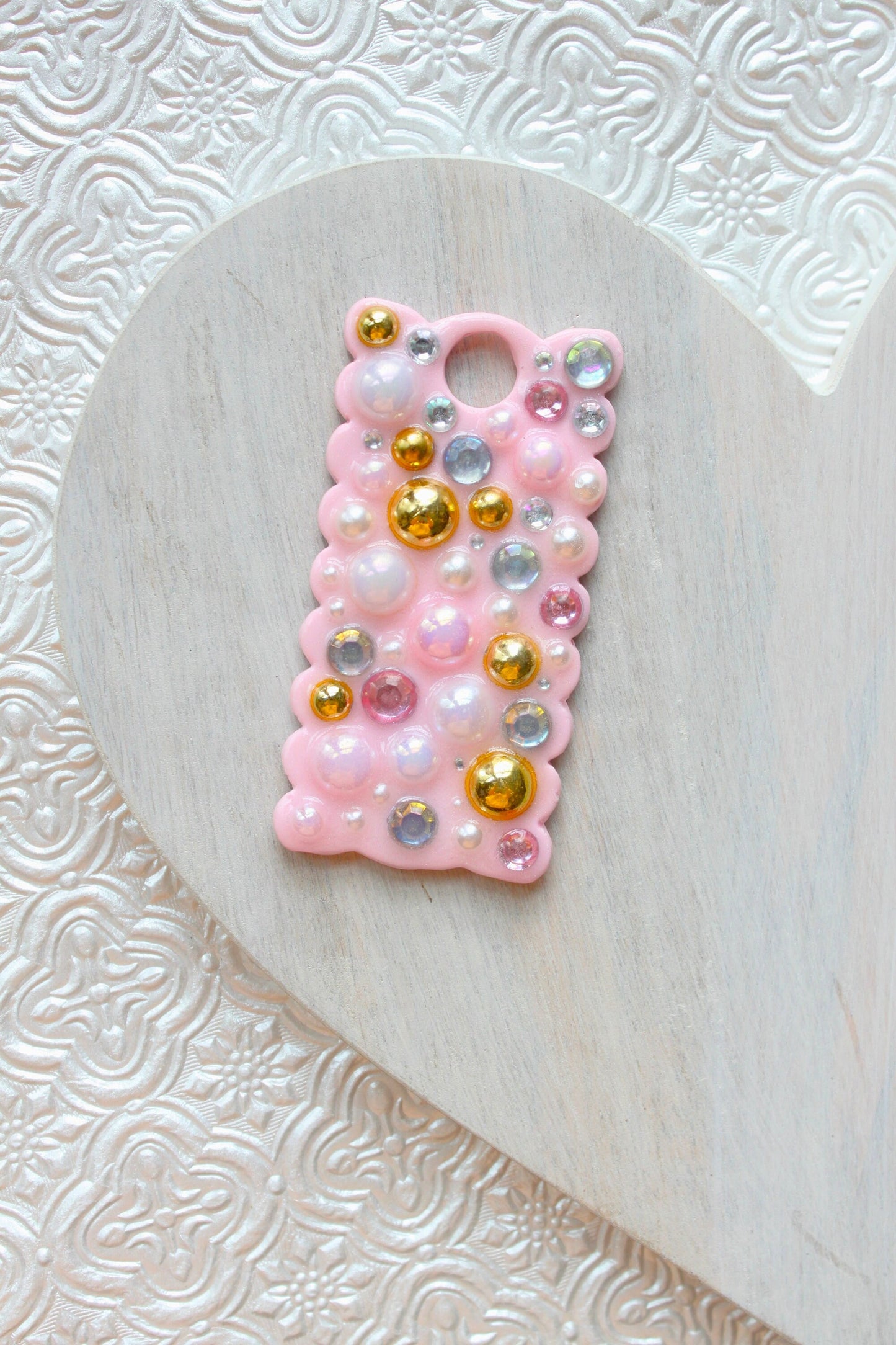 Pink Rhinestone Pearl 30/40 oz Stanley Tumbler Lid Topper, Stanley Tumbler Topper, Cup Tag, Stanley Cup Accessories