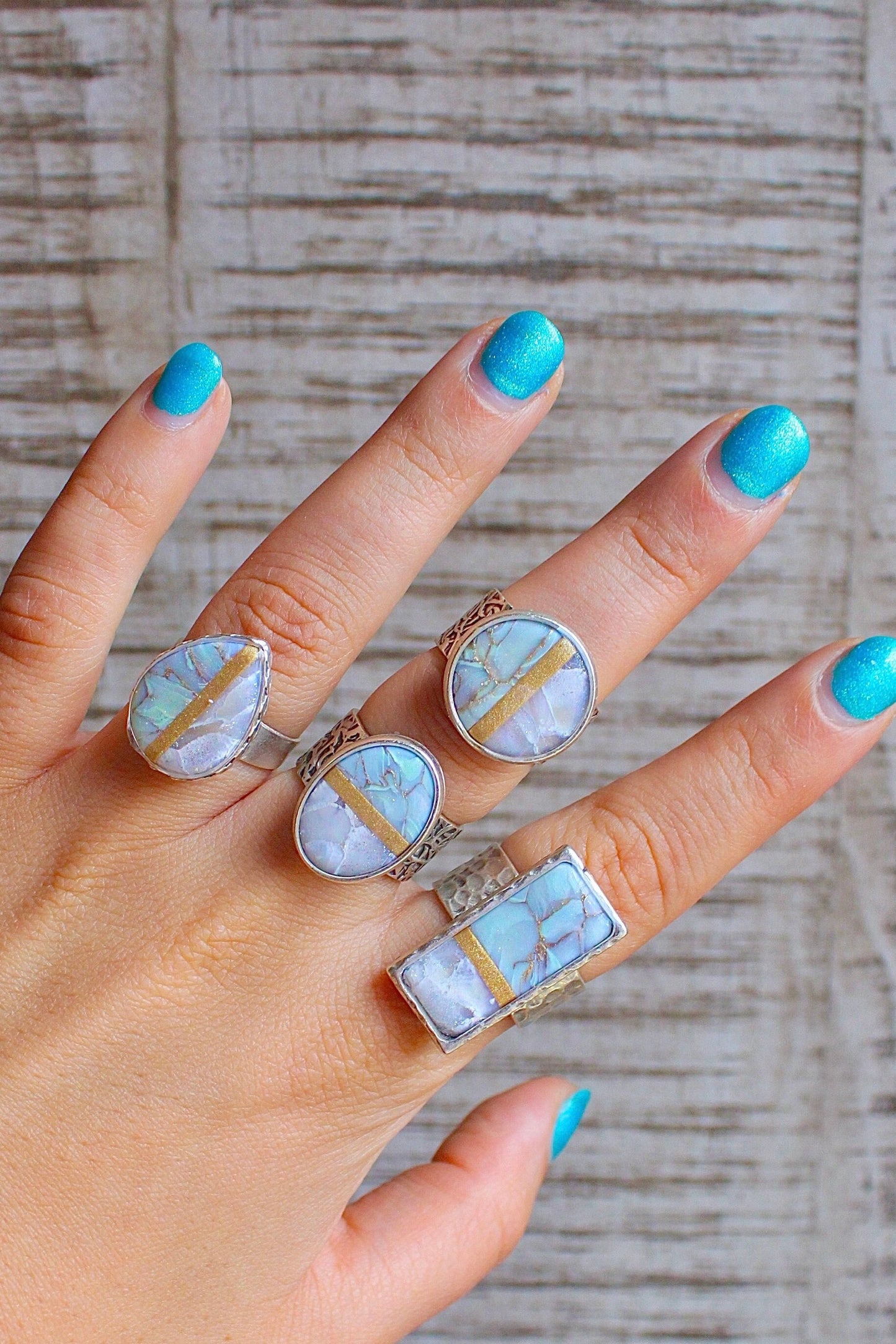 Silver Plated Adjustable Ring, Multi-color ring, Clay Ring, Boho Ring, Gift Jewelry, Birthday Gift, Gift for Her, Women Jewelry, Mother Gift