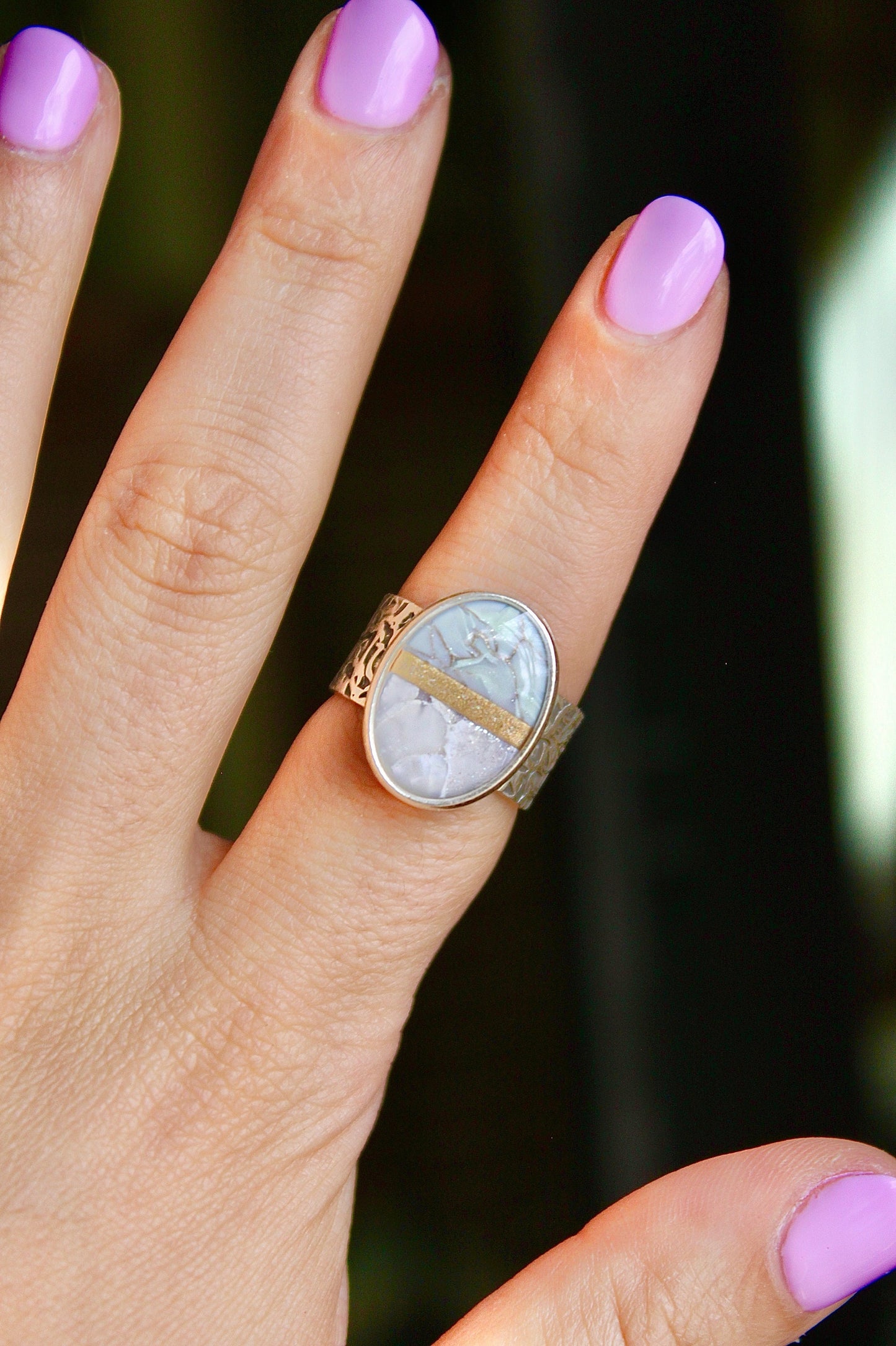 Silver Plated Adjustable Ring, Multi-color ring, Clay Ring, Boho Ring, Gift Jewelry, Birthday Gift, Gift for Her, Women Jewelry, Mother Gift