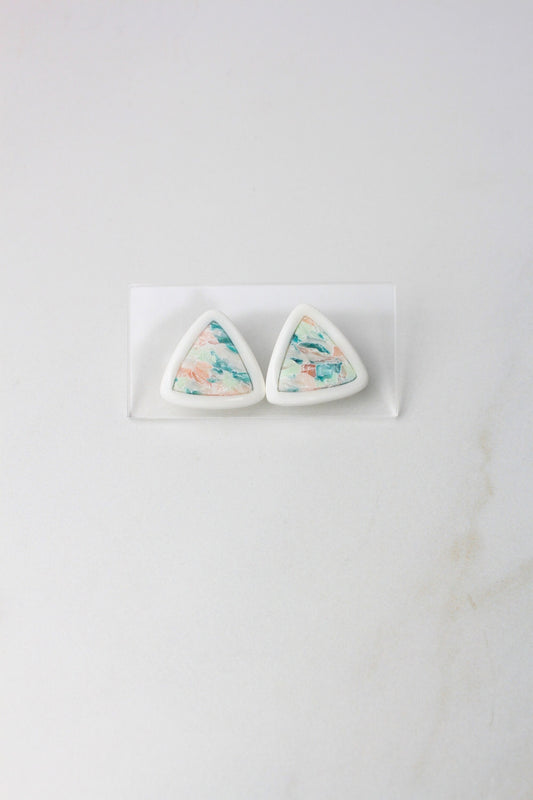 Clay Stud Earrings - Mouse Design Studs, Handmade Lightweight Hypoallergenic Polymer Jewelry, Statement Accessory Multiple Colors