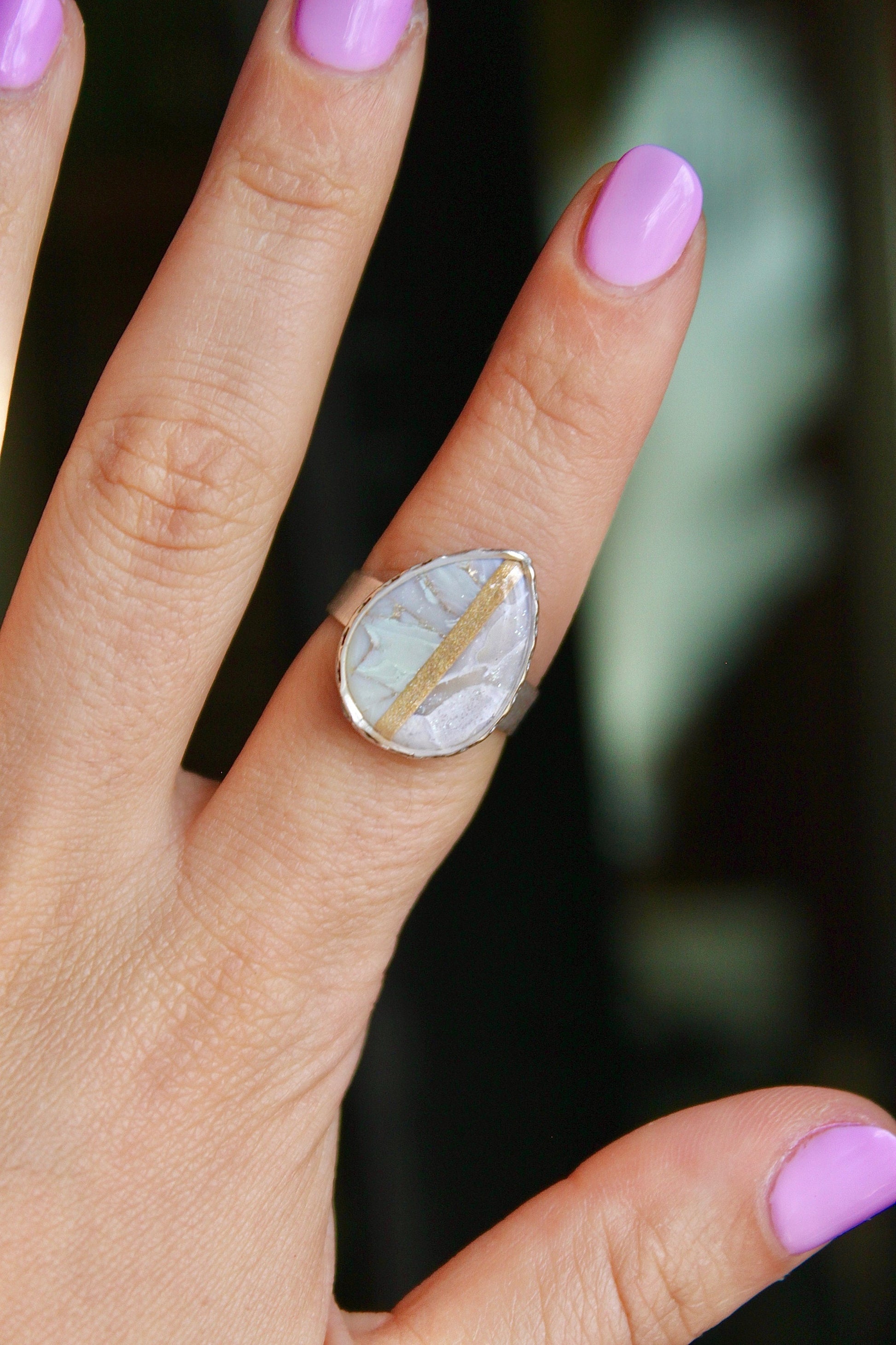 Silver Plated Adjustable Ring, Multi-color ring, Clay Ring, Boho Ring, Gift Jewelry, Birthday Gift, Gift for Her, Women Jewelry, Mother Gift