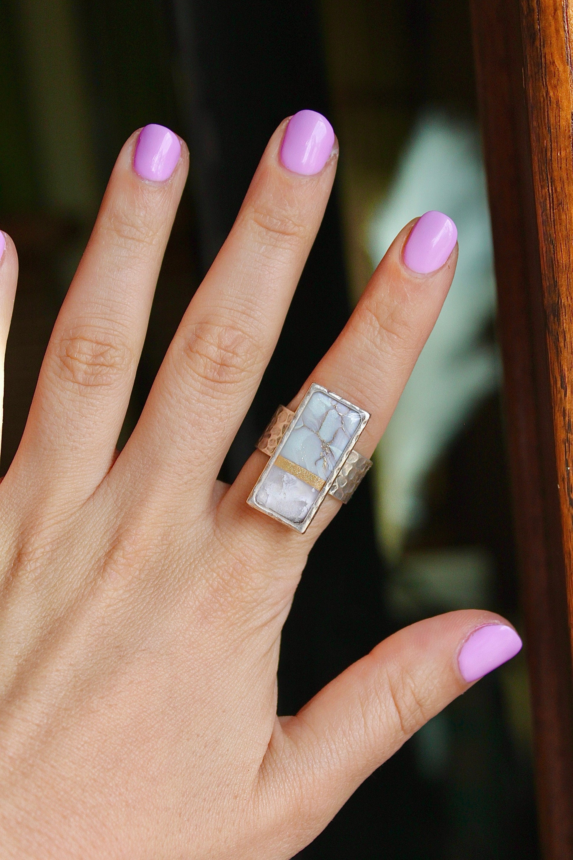 Silver Plated Adjustable Ring, Multi-color ring, Clay Ring, Boho Ring, Gift Jewelry, Birthday Gift, Gift for Her, Women Jewelry, Mother Gift