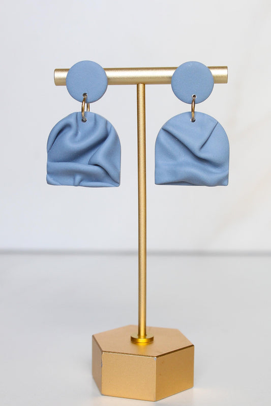 Clay Draped Earrings - Clay Earrings, Draped Earrings, Handmade Earrings, Lightweight Earrings, Hypoallergenic Jewelry, Statement Accessory