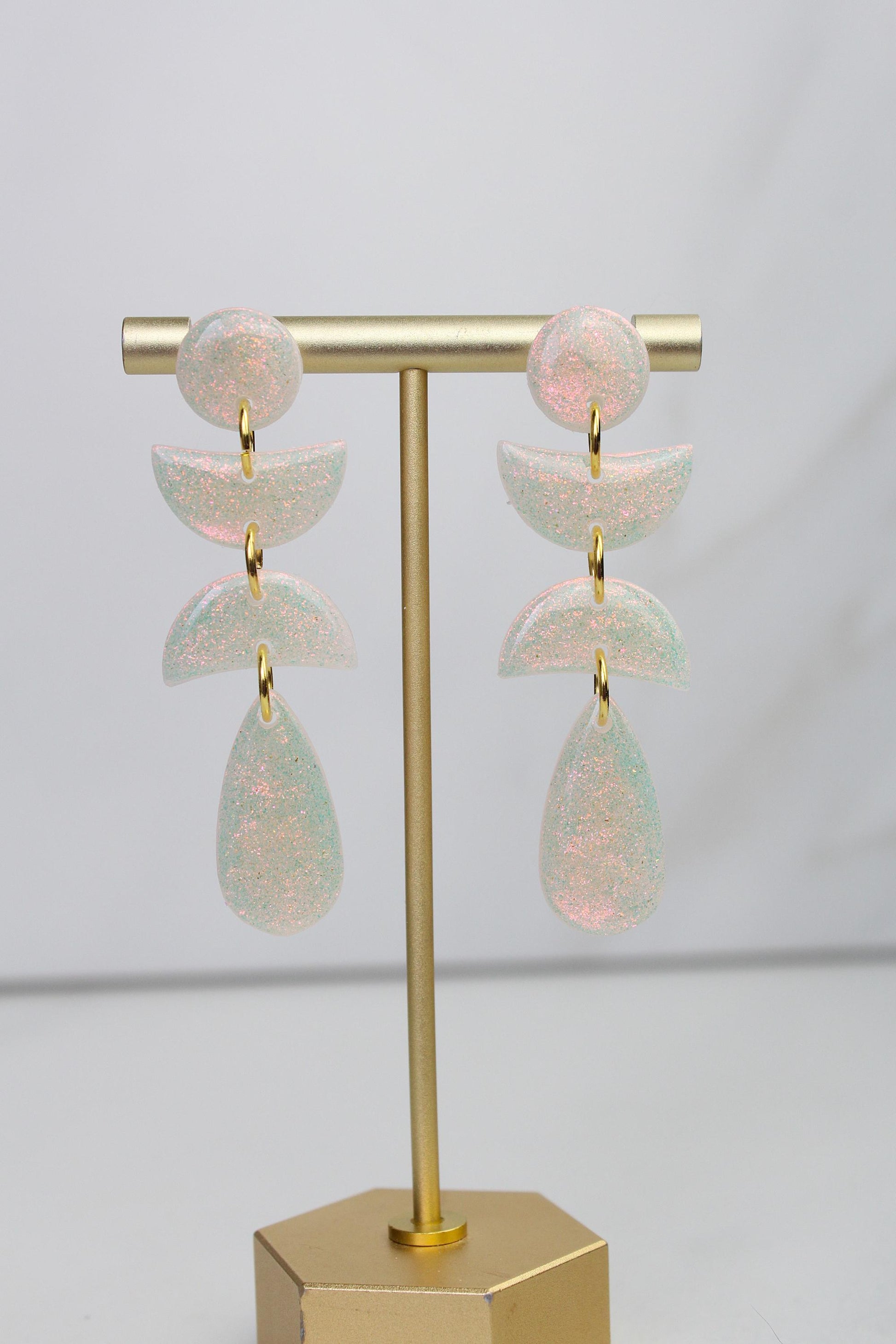 Iridescent Clay Earrings | Polymer Clay earrings | Iridescent Earrings | Clay Earrings | Celestial Clay earrings