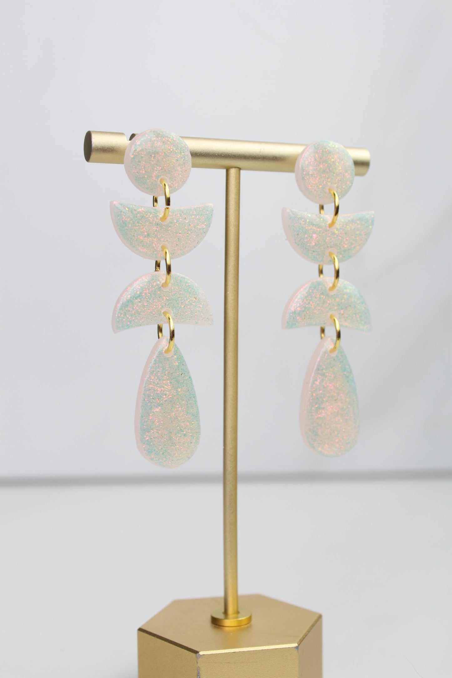 Iridescent Clay Earrings | Polymer Clay earrings | Iridescent Earrings | Clay Earrings | Celestial Clay earrings