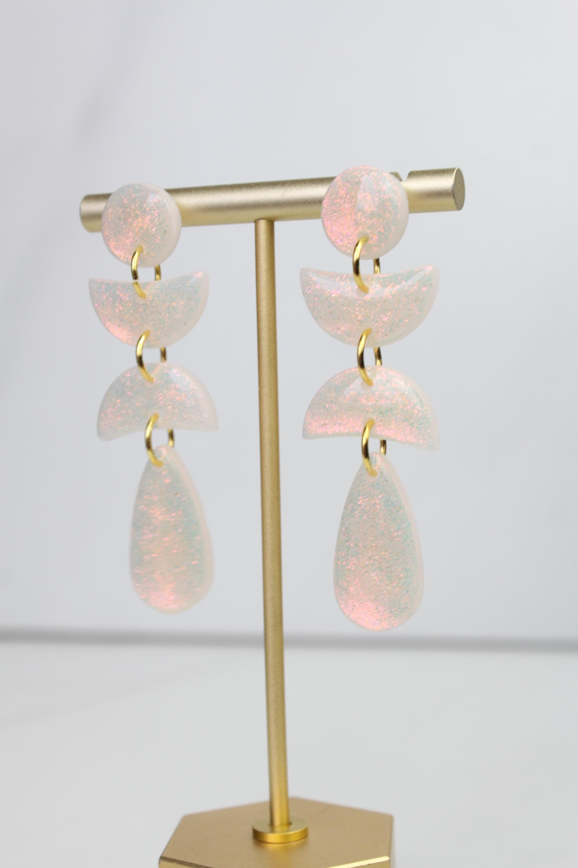 Iridescent Clay Earrings | Polymer Clay earrings | Iridescent Earrings | Clay Earrings | Celestial Clay earrings