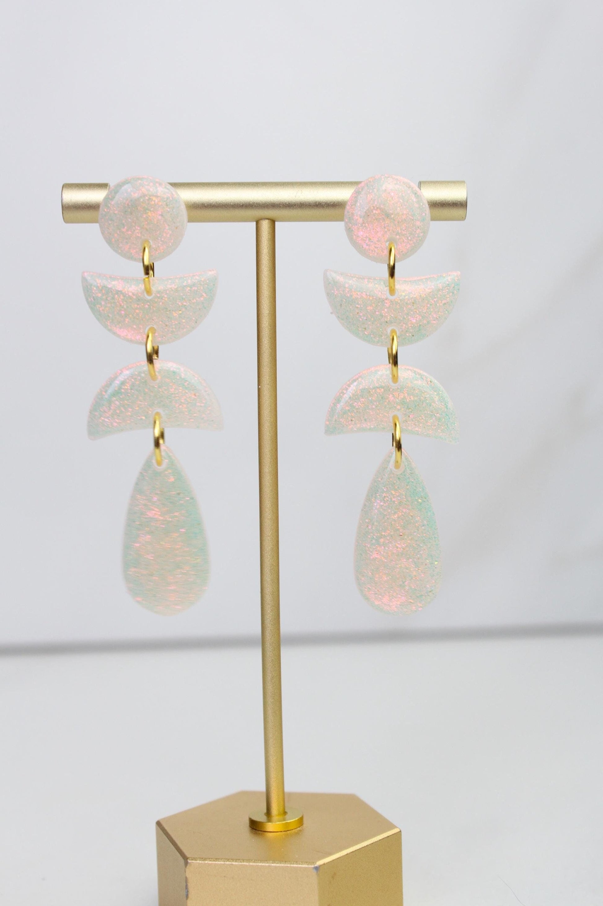 Iridescent Clay Earrings | Polymer Clay earrings | Iridescent Earrings | Clay Earrings | Celestial Clay earrings