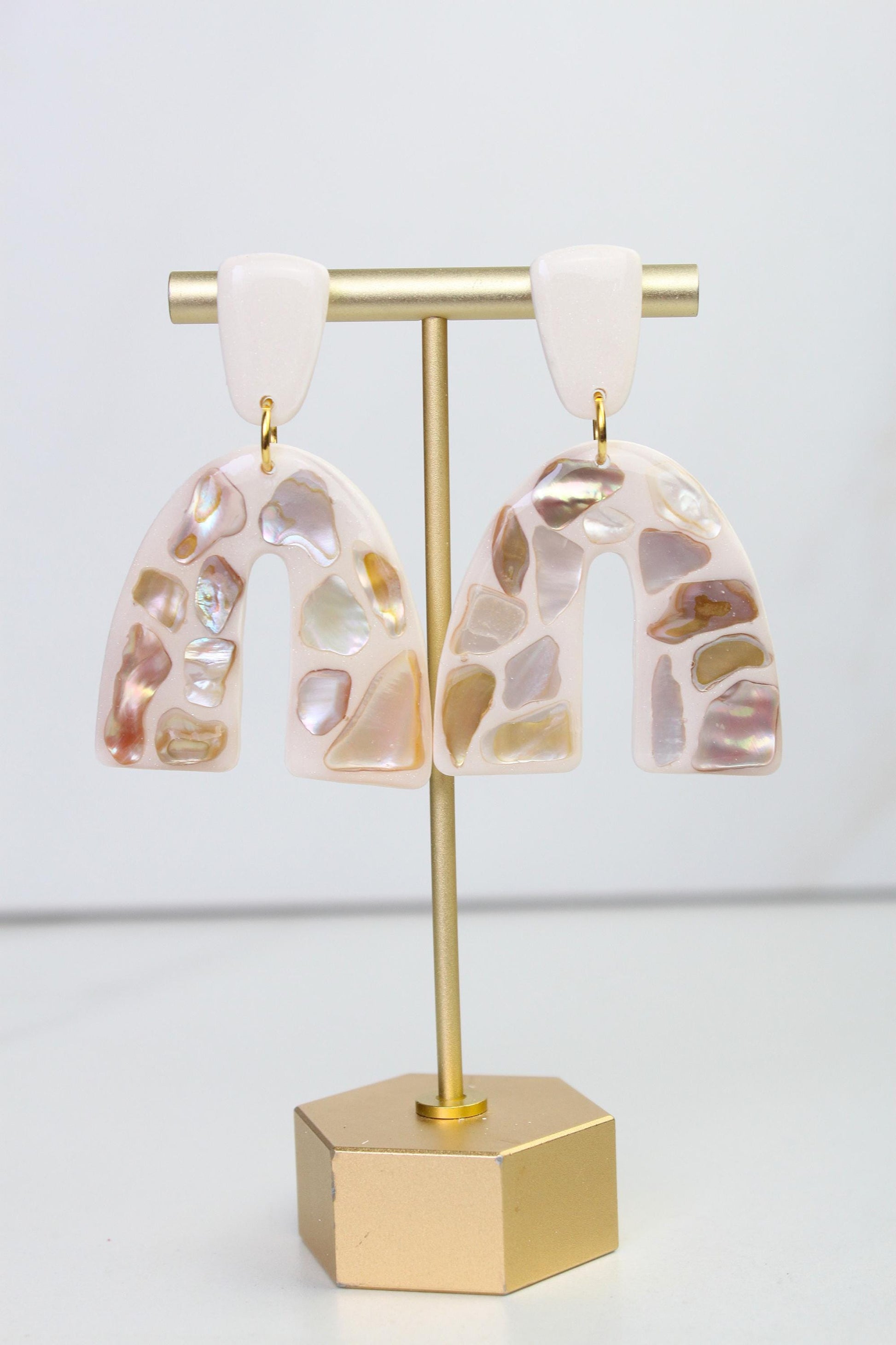 Polymer Clay Earrings | Seashell Earrings | Beach Earrings | Summer Earrings | Statement Earrings| Handmade Jewelry SHELLS WILL VARY!