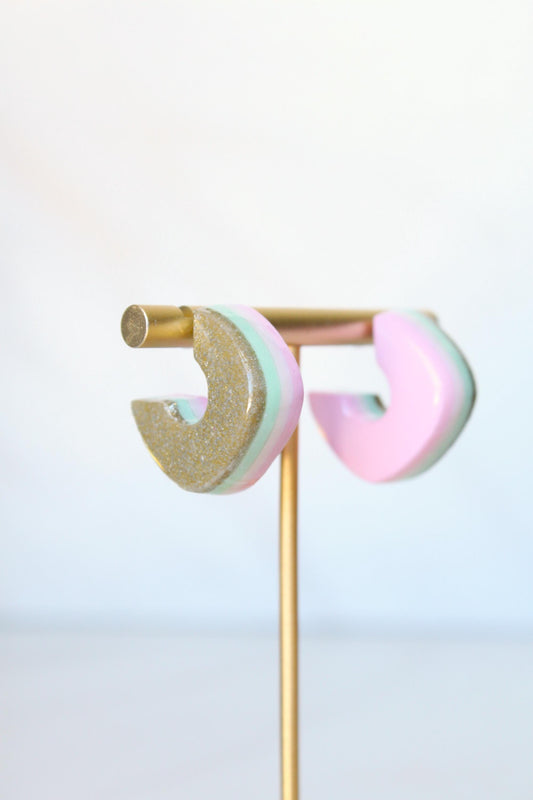 Hoop Earrings | Clay Hoop Earrings | Clay Earrings | Women's Hoops | Women's Clay Hoops | Cute Earrings