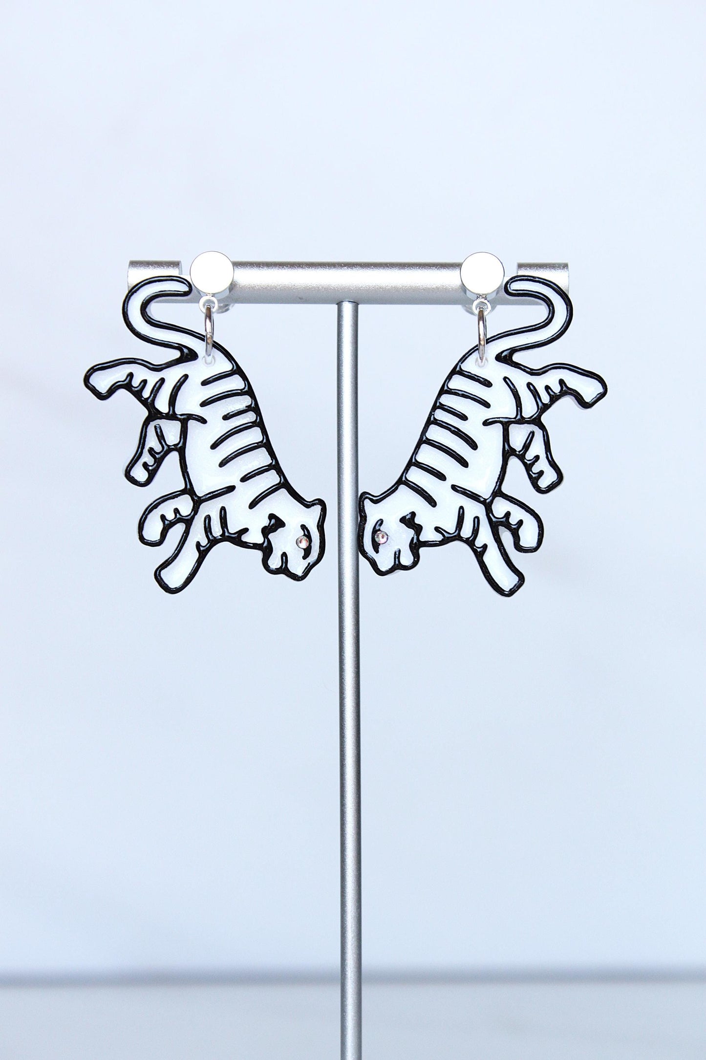 Tiger Earrings | Clay Dangles | Dang Earrings | Gift For Friend | Handmade Gift | Gifts For Her | Gift for Girlfriend | Gift for Mom