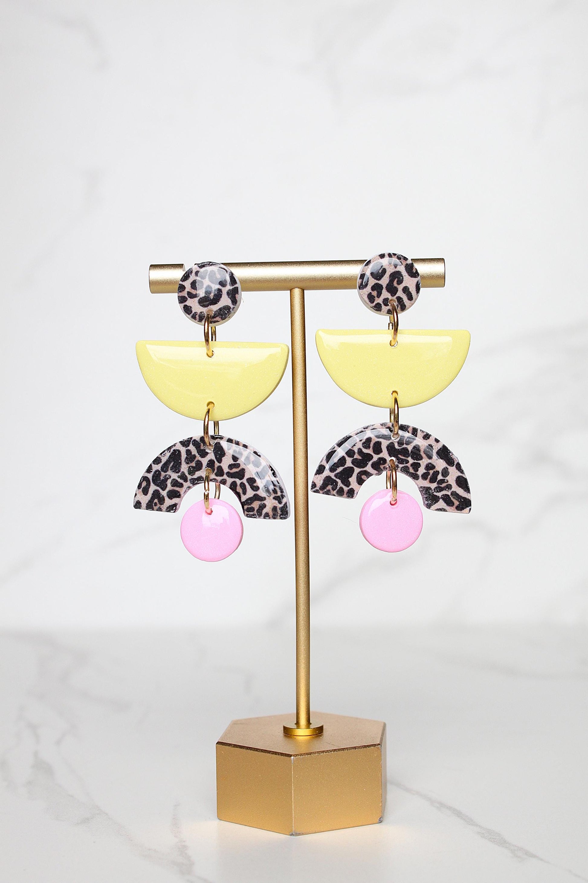 Leopard Print Clay Earrings | Leopard Print Earrings | Clay Earrings | Handmade Earrings | Gift for Her | Gift for Mom | Gift for Daughter