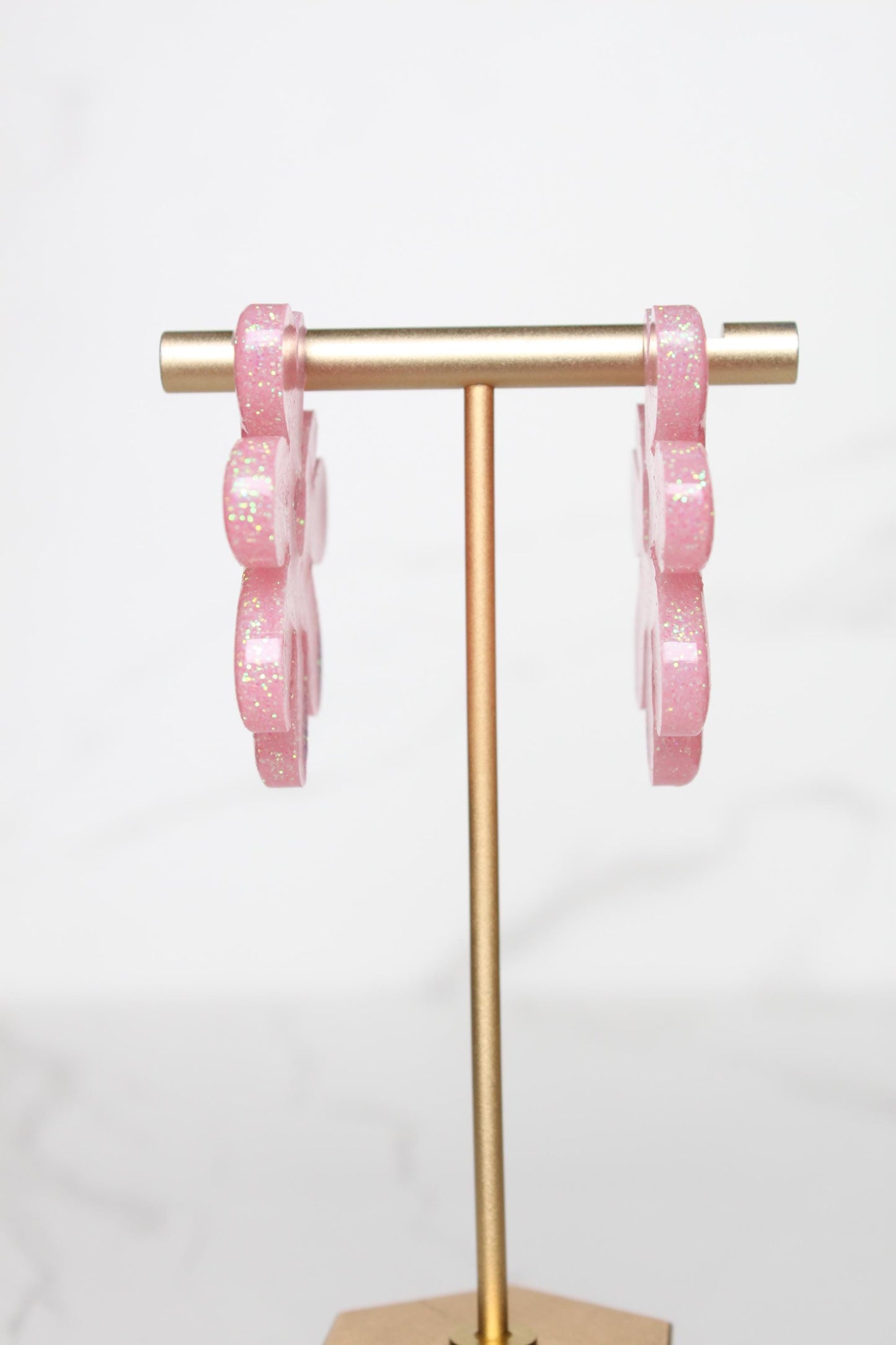 Pink Glitter Resin Hoop Earrings | Women Resin Hoops | Women Hoop Earrings | Gift for Her | Gift for Daughter | Gift for Friend | Gift