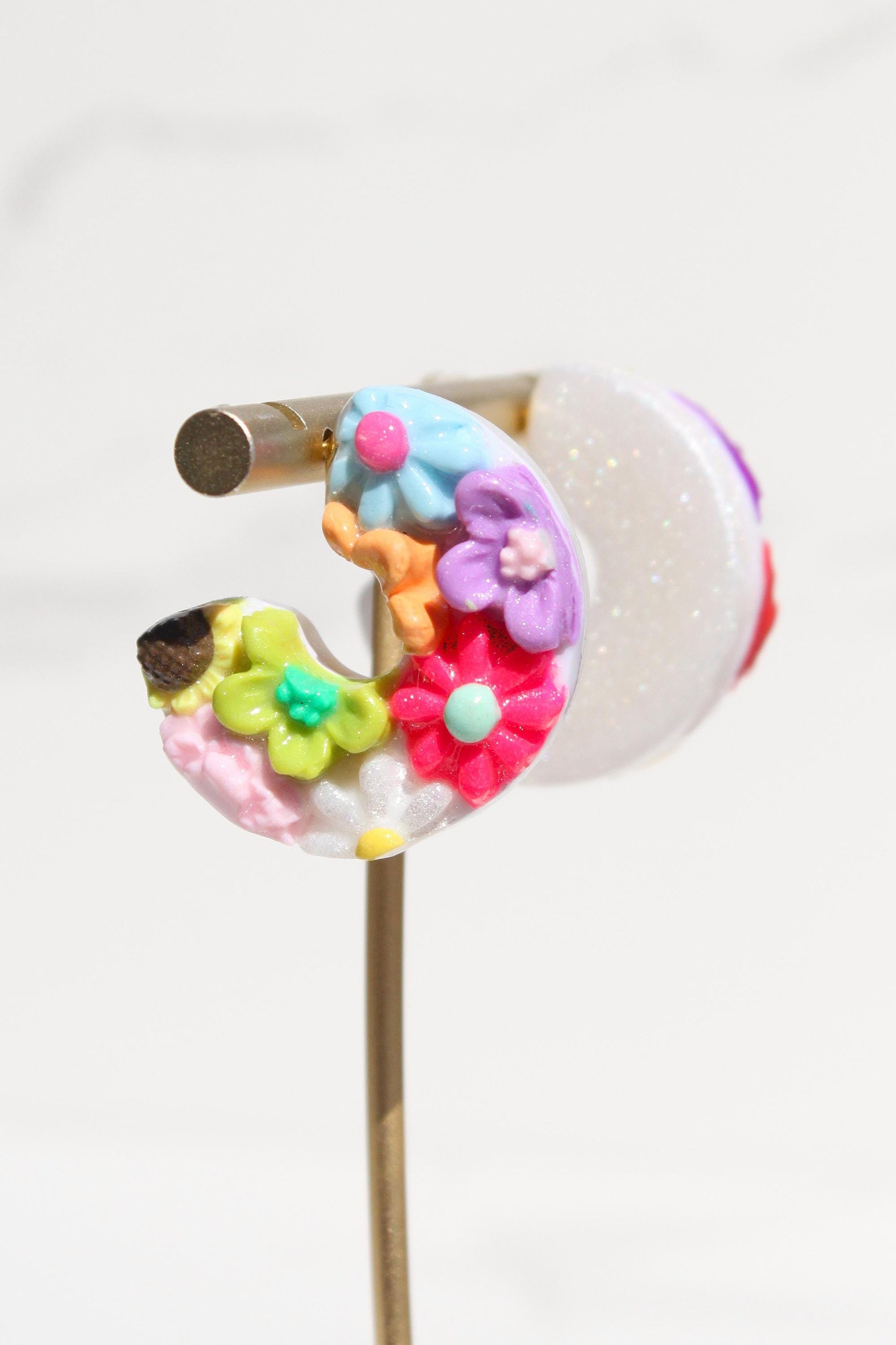 Flower Garden Hoops | Clay Hoops | Flower Hoop Earrings | Gift for Her | Gift for Friend | Gift for Mom | Gift for Daughter