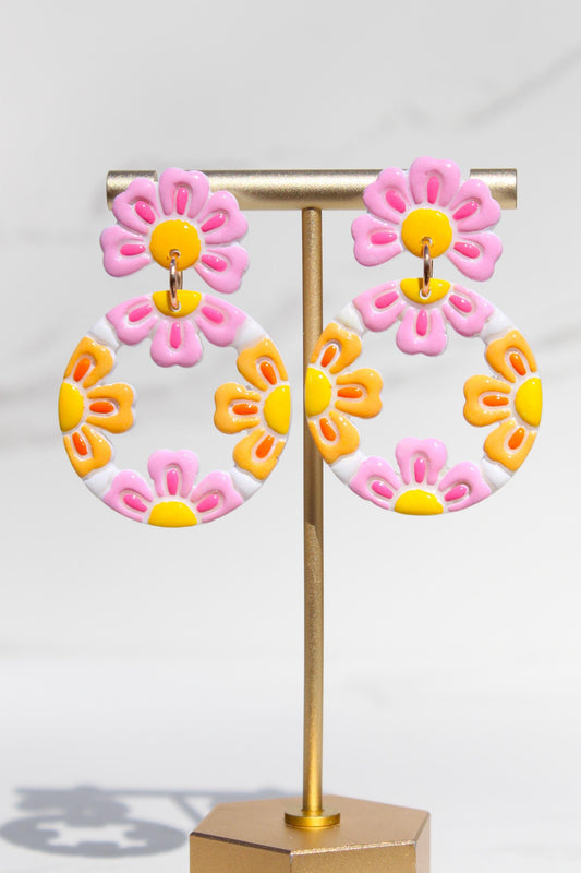 Floral Clay Earrings | Flower Clay Earrings | Flower Earrings | Clay Earrings | Summer Earrings | Spring Earrings | Colorful Earrings