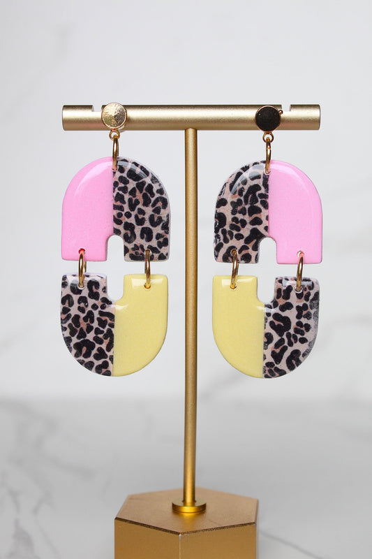 Leopard Print Clay Earrings | Leopard Print Earrings | Clay Earrings | Handmade Earrings | Gift for Her | Gift for Mom | Gift for Daughter