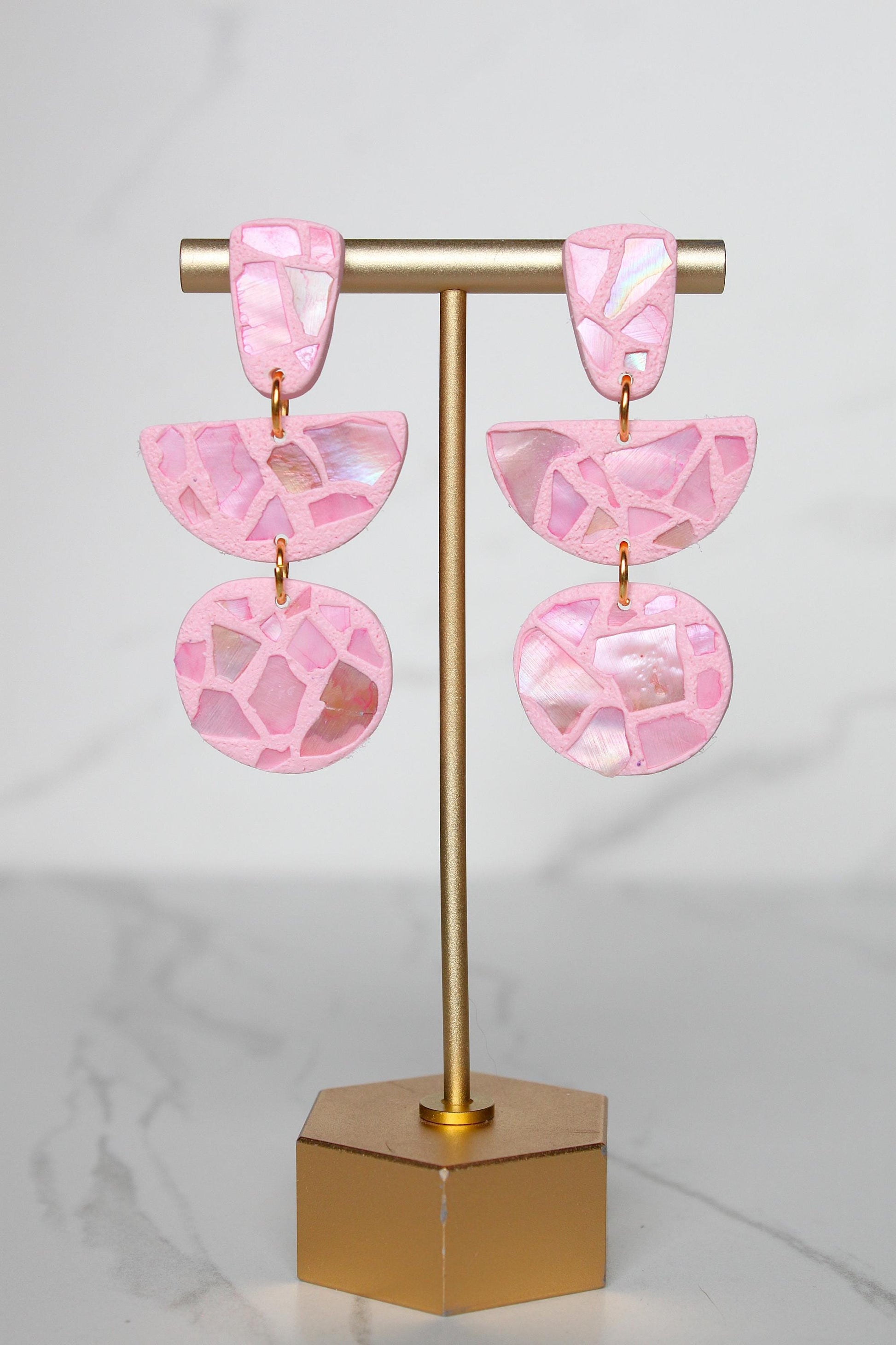 Shell Clay Earrings | Seashell Earrings | Beach Earrings | Summer Earrings | Statement Earrings | Gift for Her | Gift for Friend