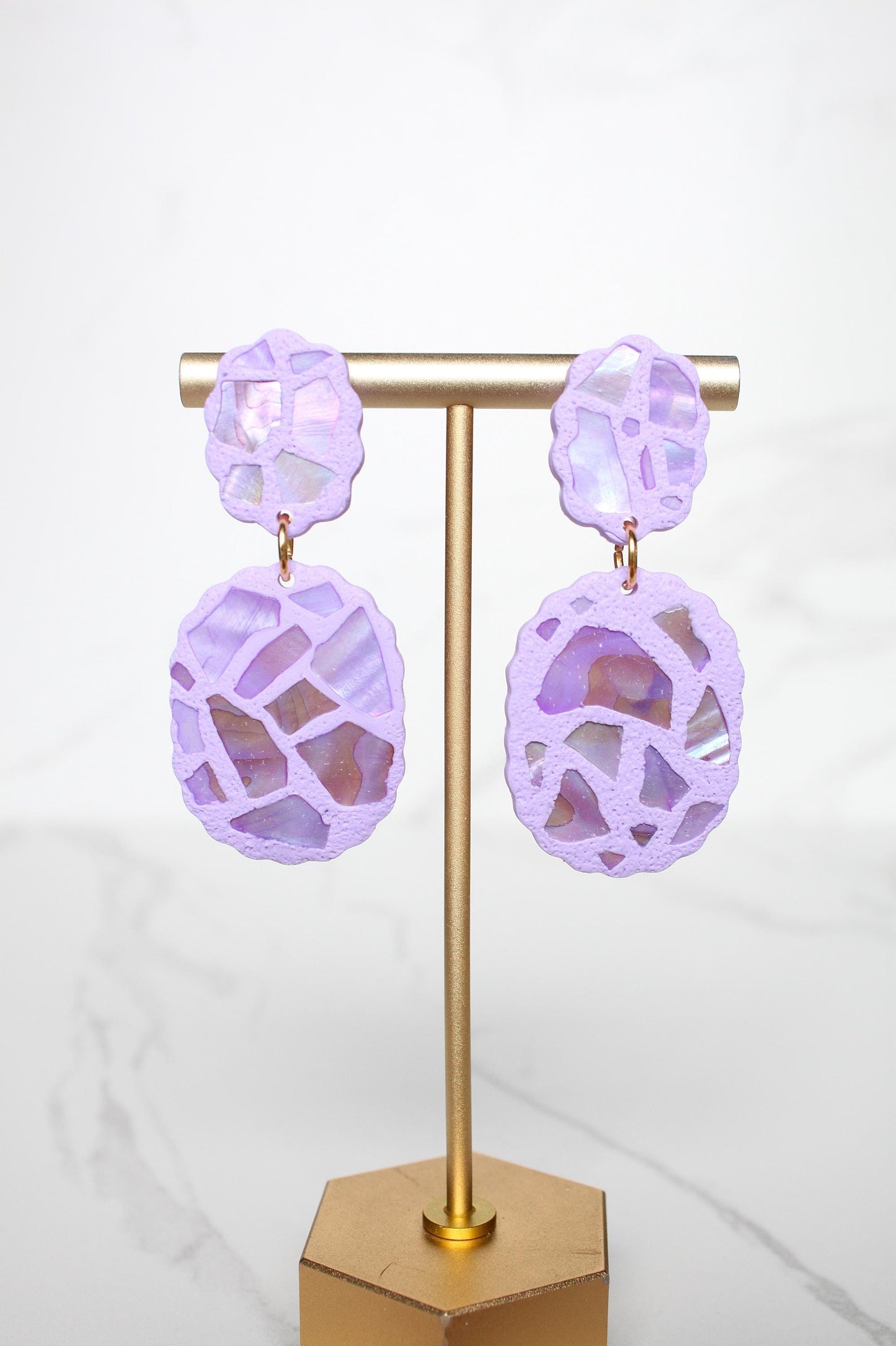 Shell Clay Earrings | Seashell Earrings | Beach Earrings | Summer Earrings | Statement Earrings | Gift for Her | Gift for Friend