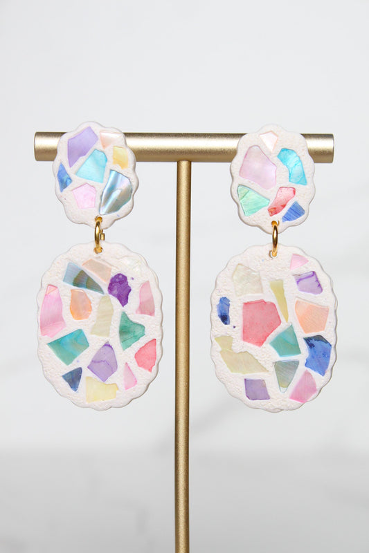 Shell Clay Earrings | Seashell Earrings | Beach Earrings | Summer Earrings | Statement Earrings | Gift for Her | Gift for Friend