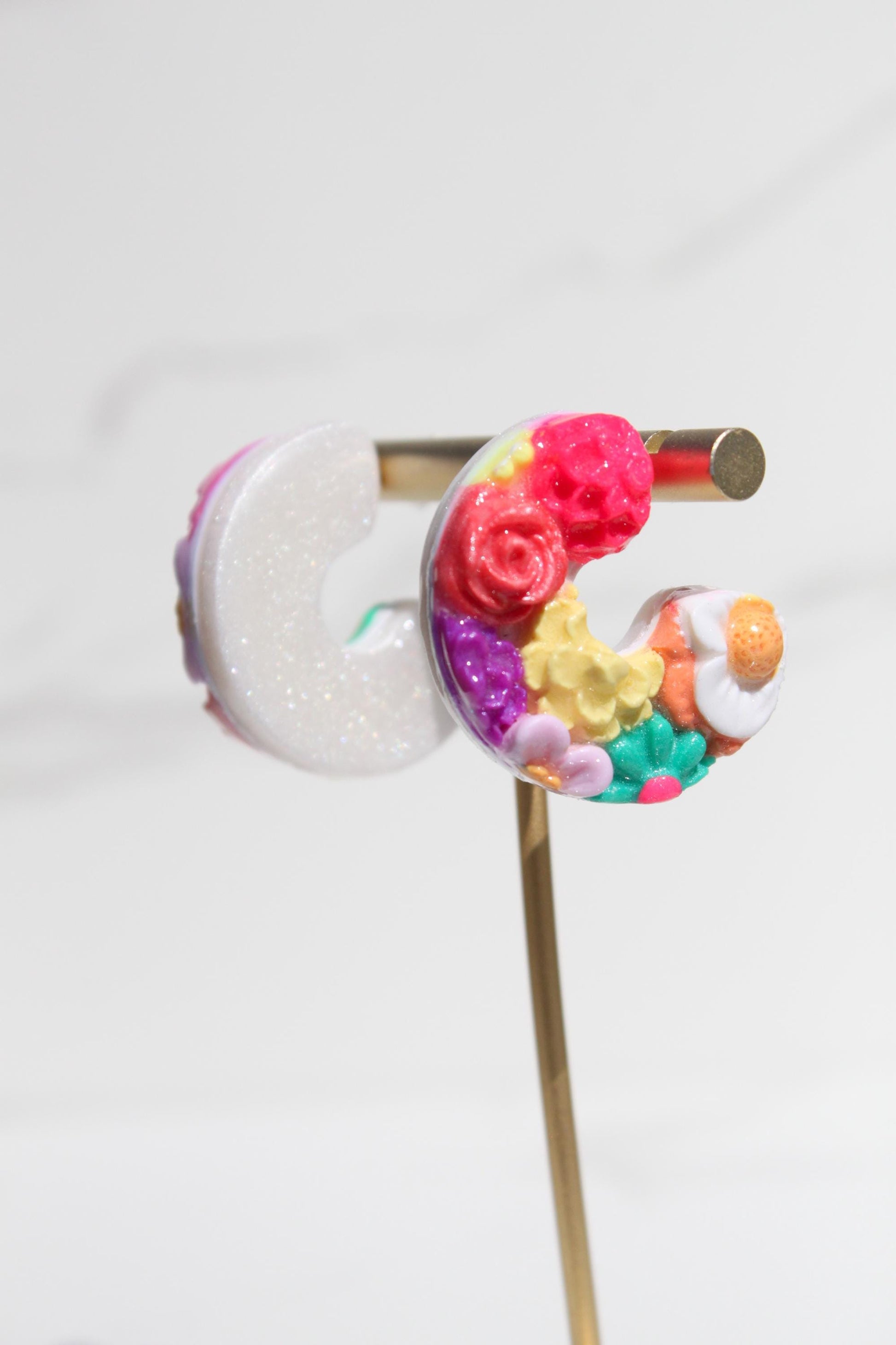 Flower Garden Hoops | Clay Hoops | Flower Hoop Earrings | Gift for Her | Gift for Friend | Gift for Mom | Gift for Daughter